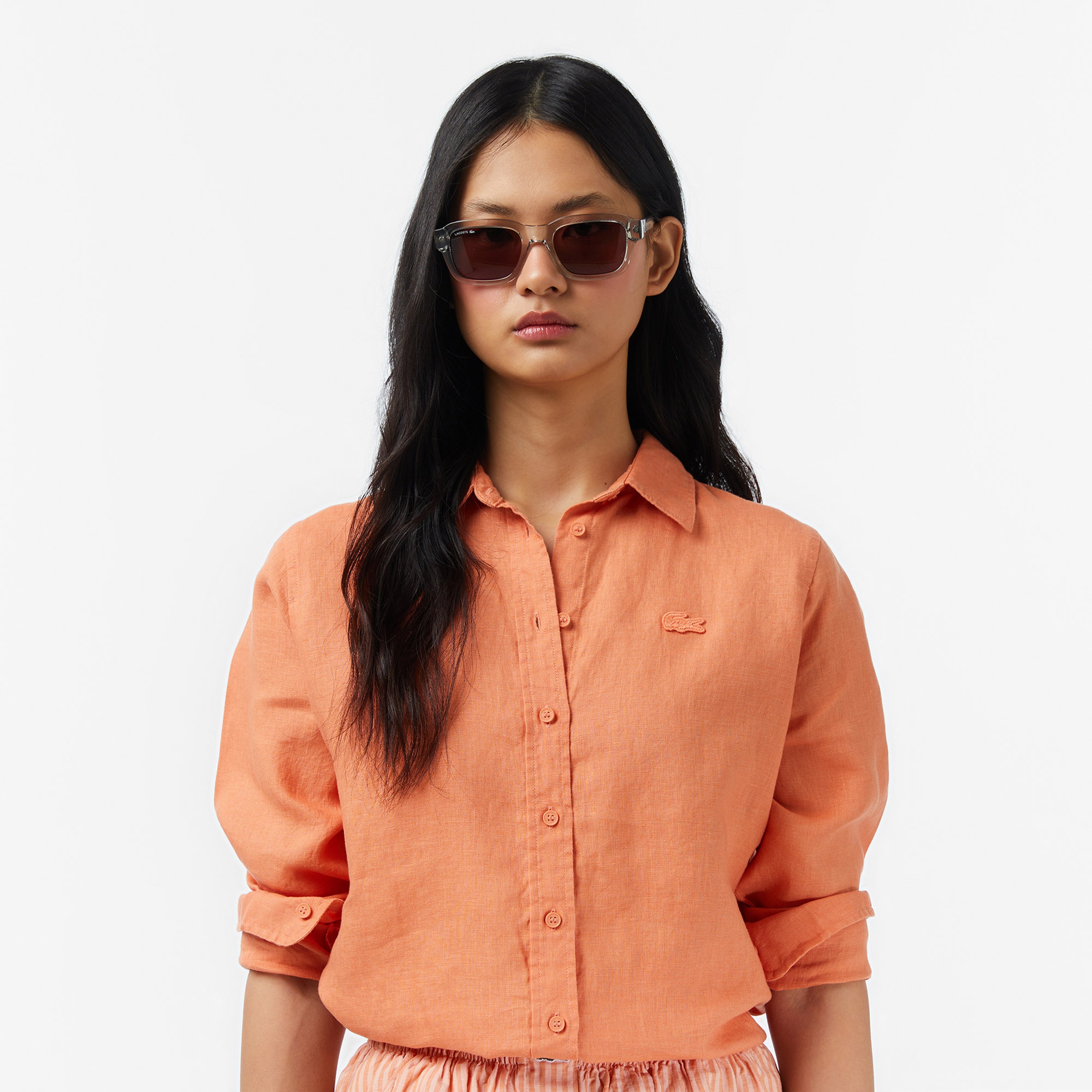 Kadın Relaxed Fit Turuncu Gömlek Kadın Relaxed Fit Turuncu Gömlek