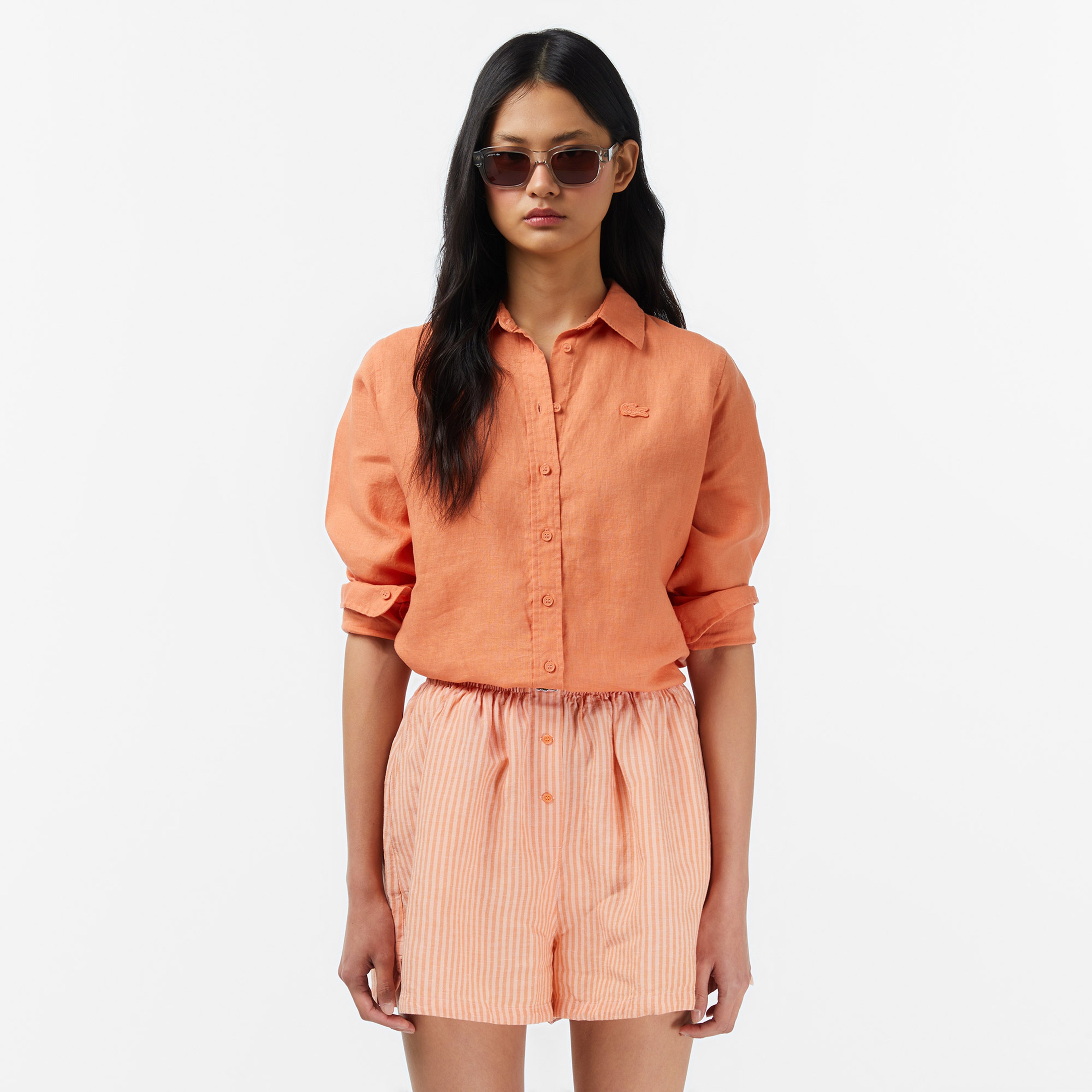 Kadın Relaxed Fit Turuncu Gömlek Kadın Relaxed Fit Turuncu Gömlek