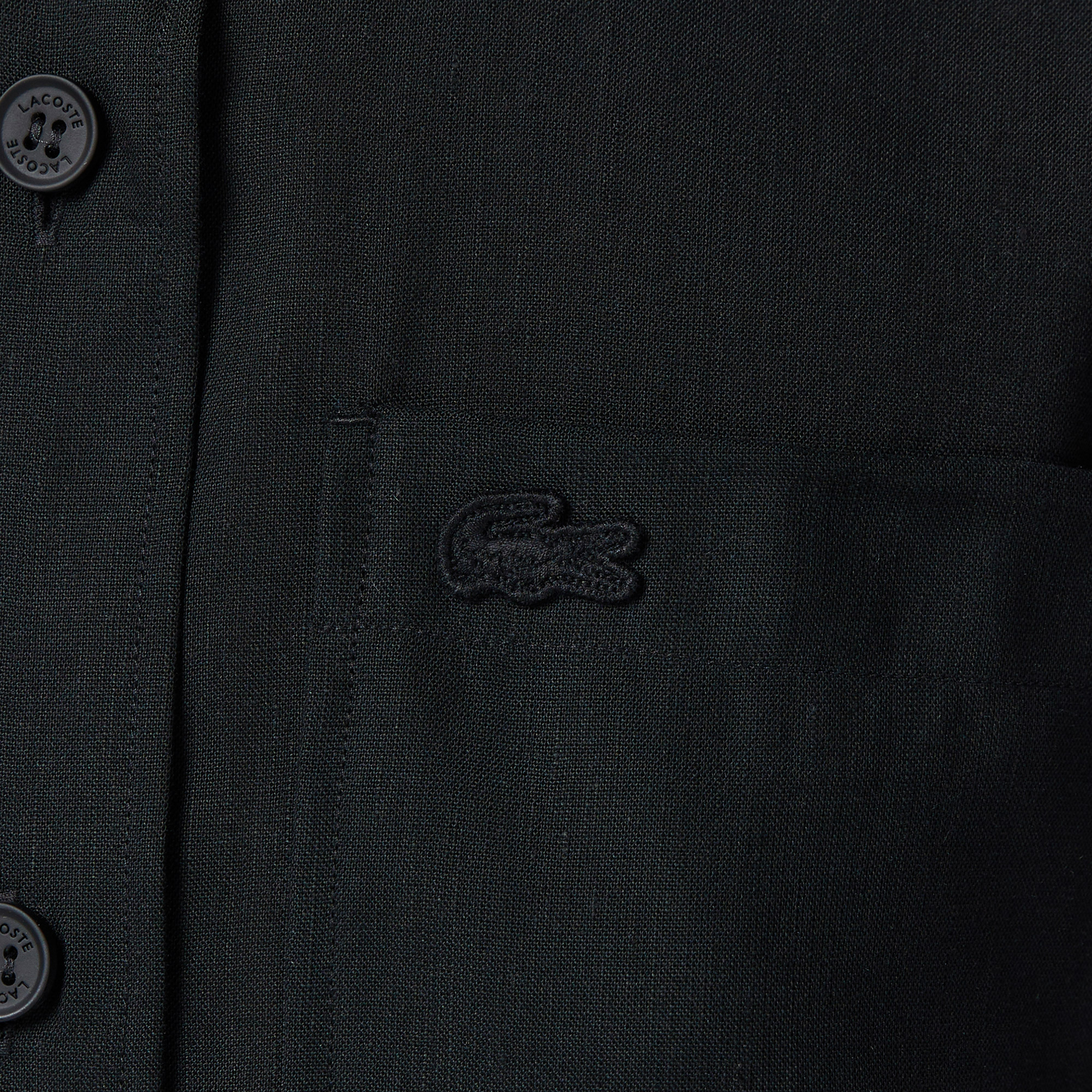 Lacoste Kadın Relaxed Fit Kısa Kollu Siyah Elbise görsel 7