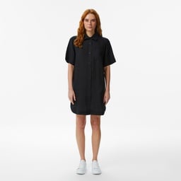 Kadın Relaxed Fit Kısa Kollu Siyah Elbise Siyah