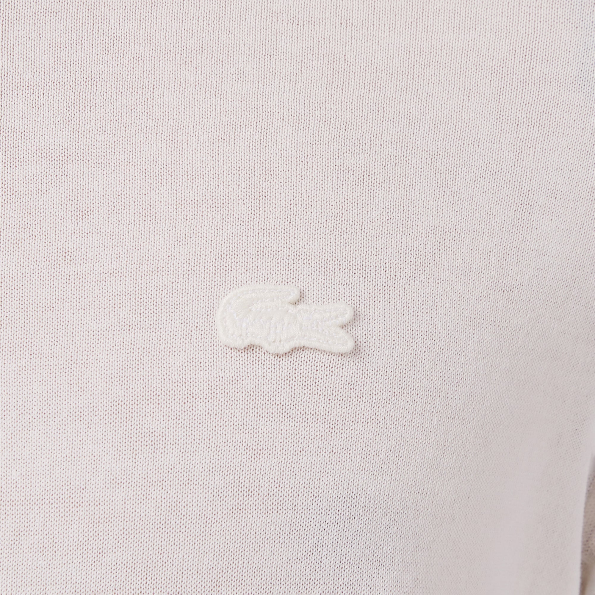 Lacoste Erkek Classic Fit Kısa Kollu Polo Yaka Krem Triko görsel 7