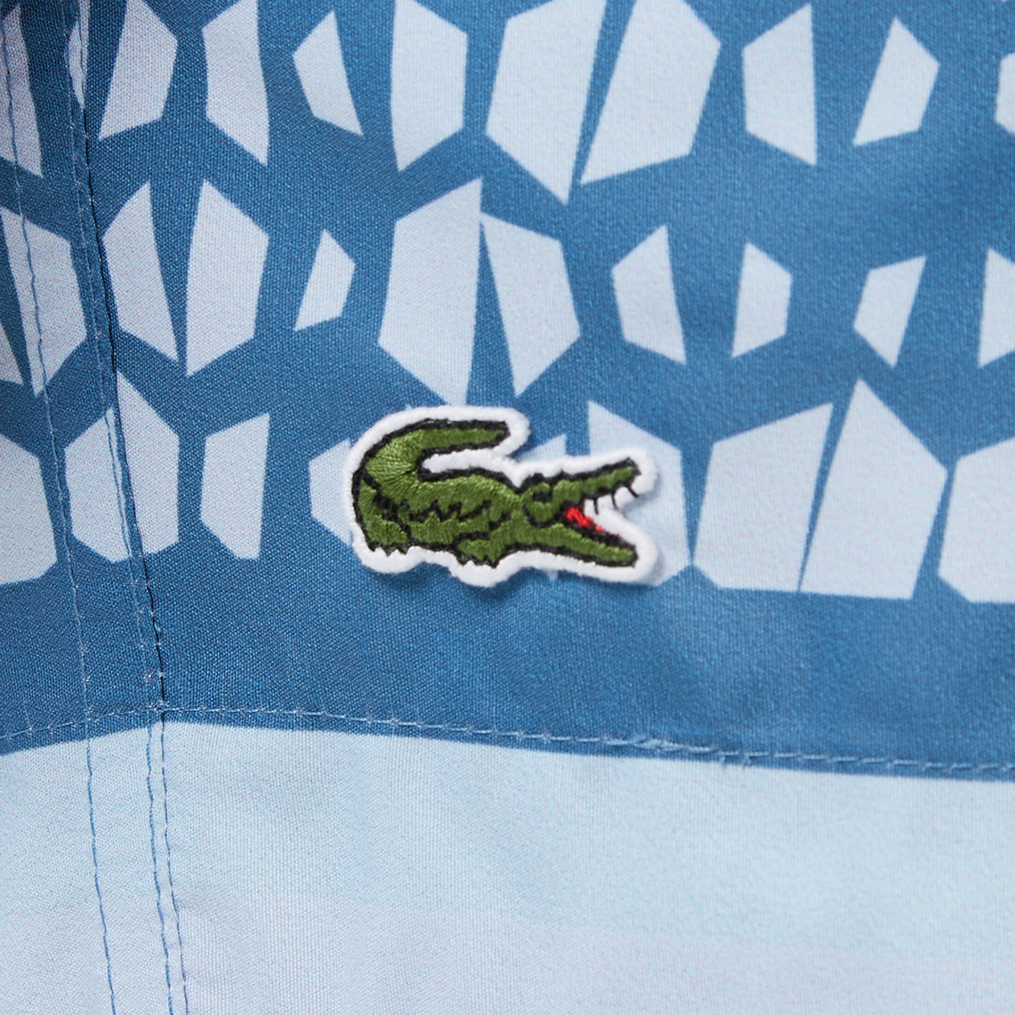 Lacoste Erkek Regular Fit Desenli Mavi Deniz Şortu görsel 7