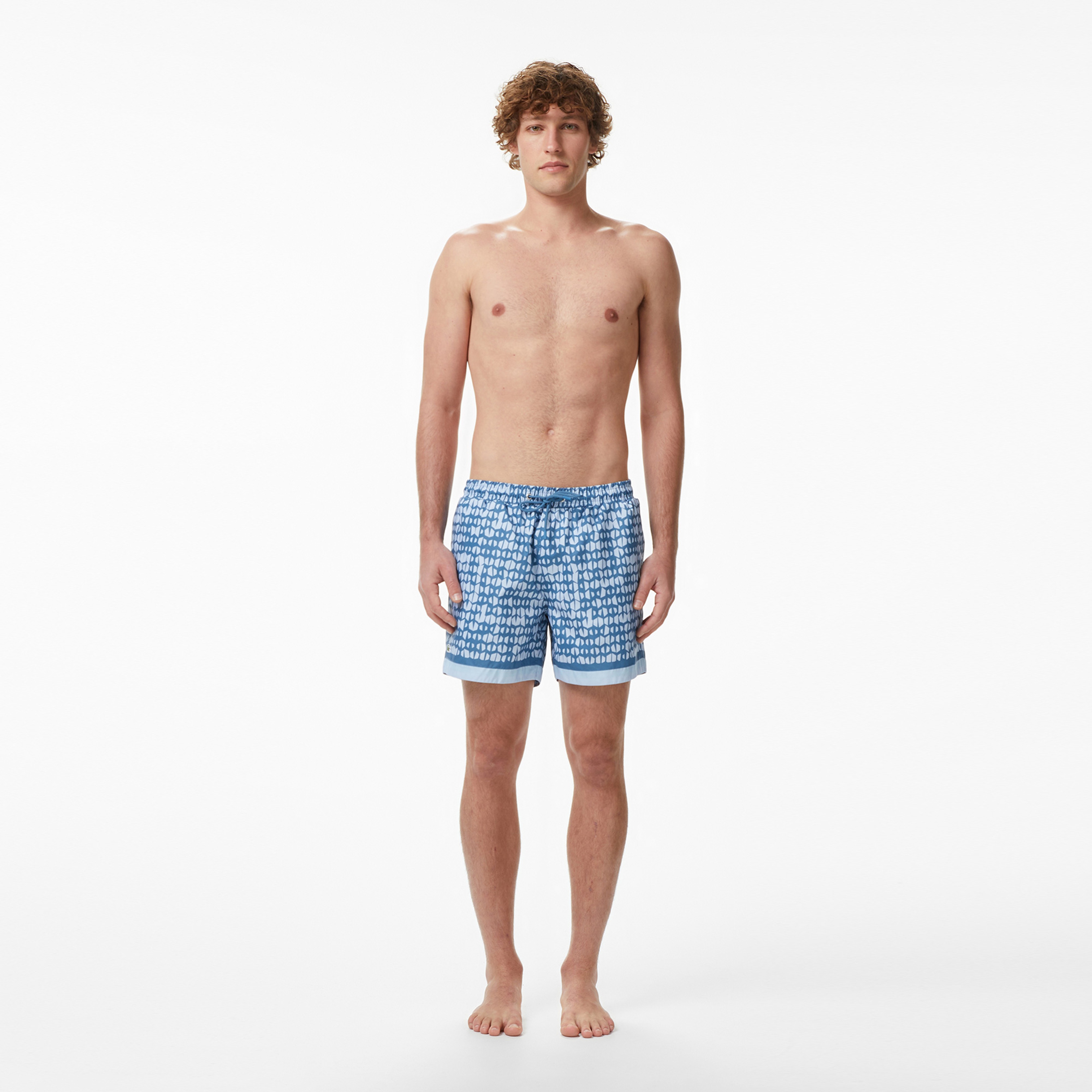 Erkek Regular Fit Desenli Mavi Mayo Erkek Regular Fit Desenli Mavi Mayo