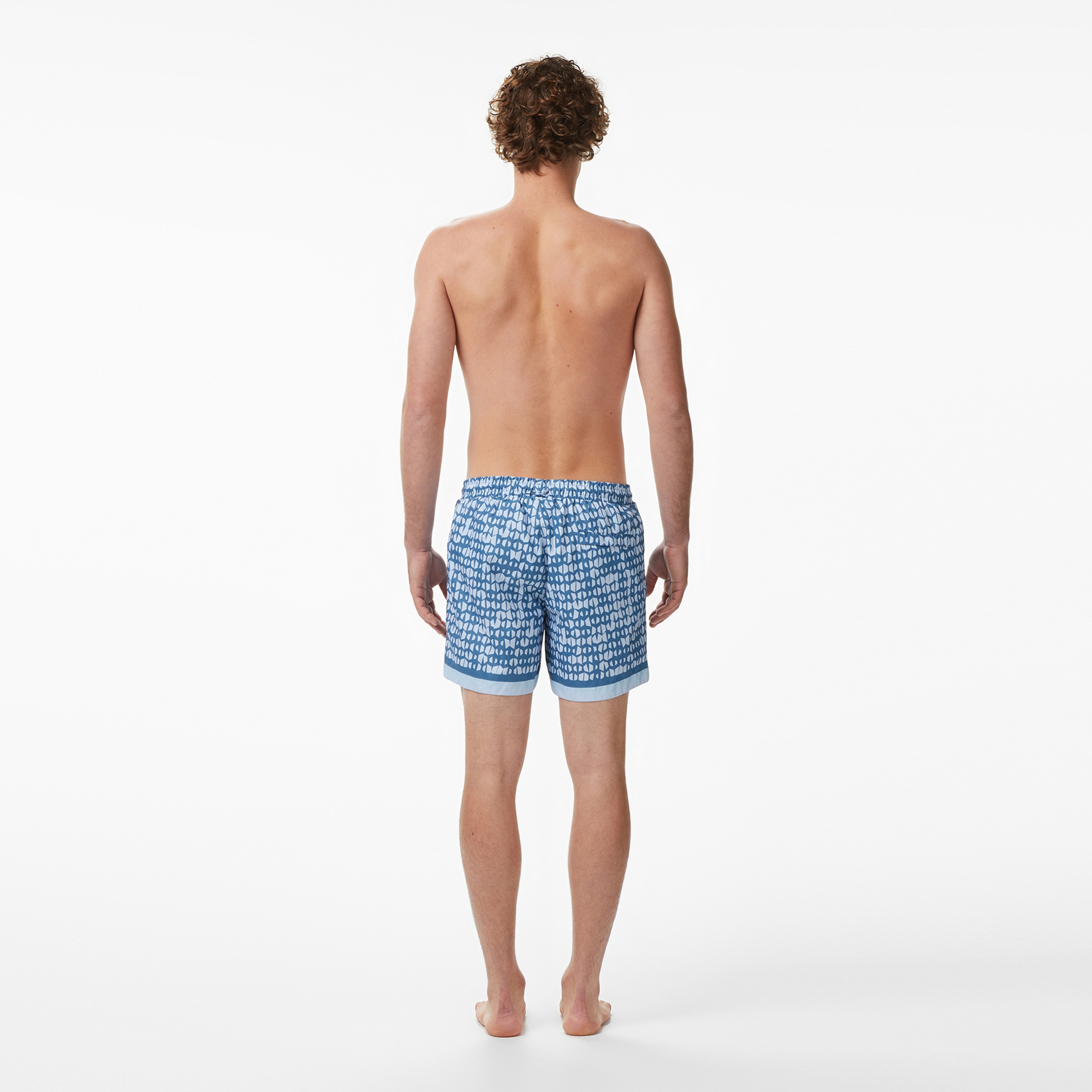 Erkek Regular Fit Desenli Mavi Mayo Erkek Regular Fit Desenli Mavi Mayo