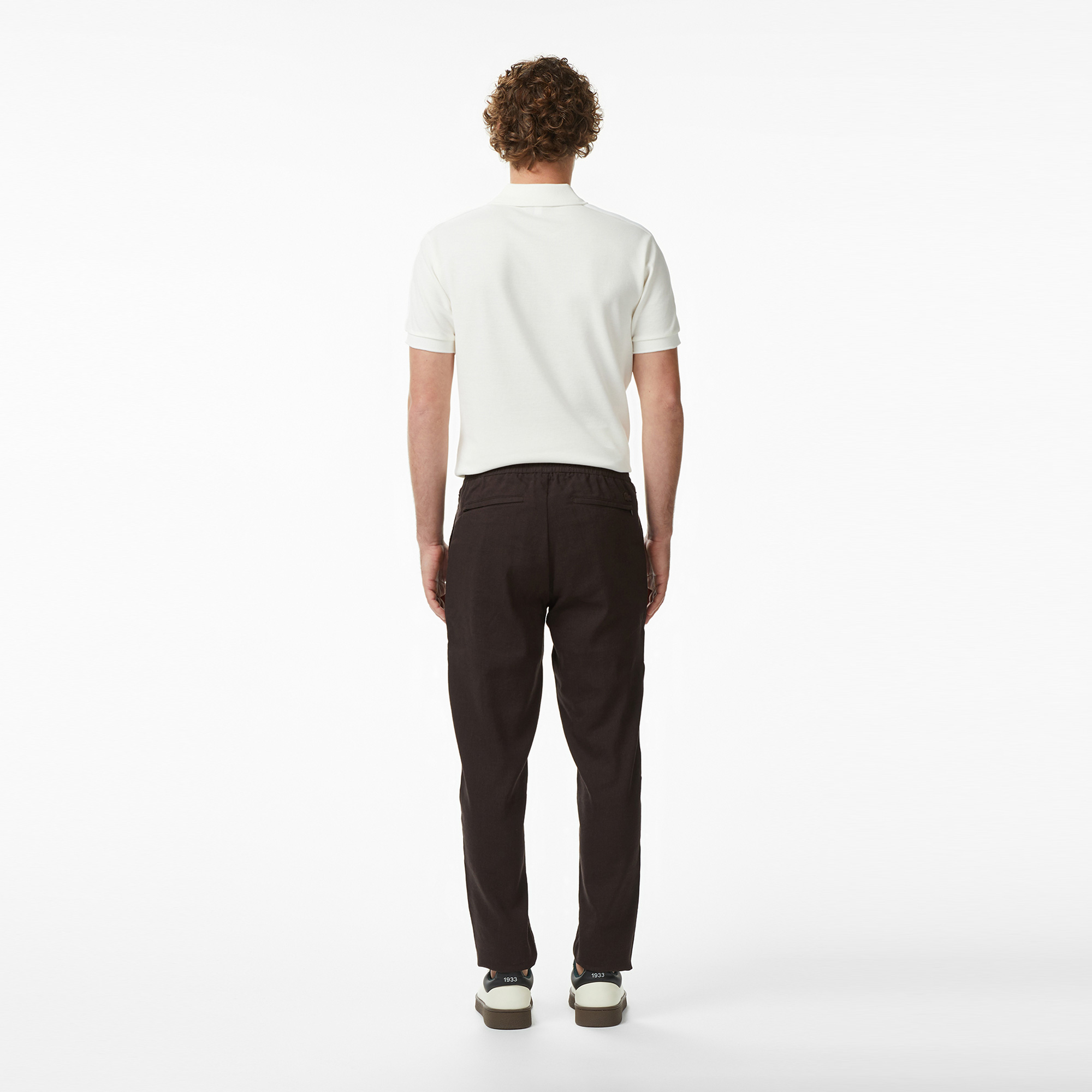 Lacoste Erkek Tapered Fit Kahverengi Chino Pantolon görsel 5