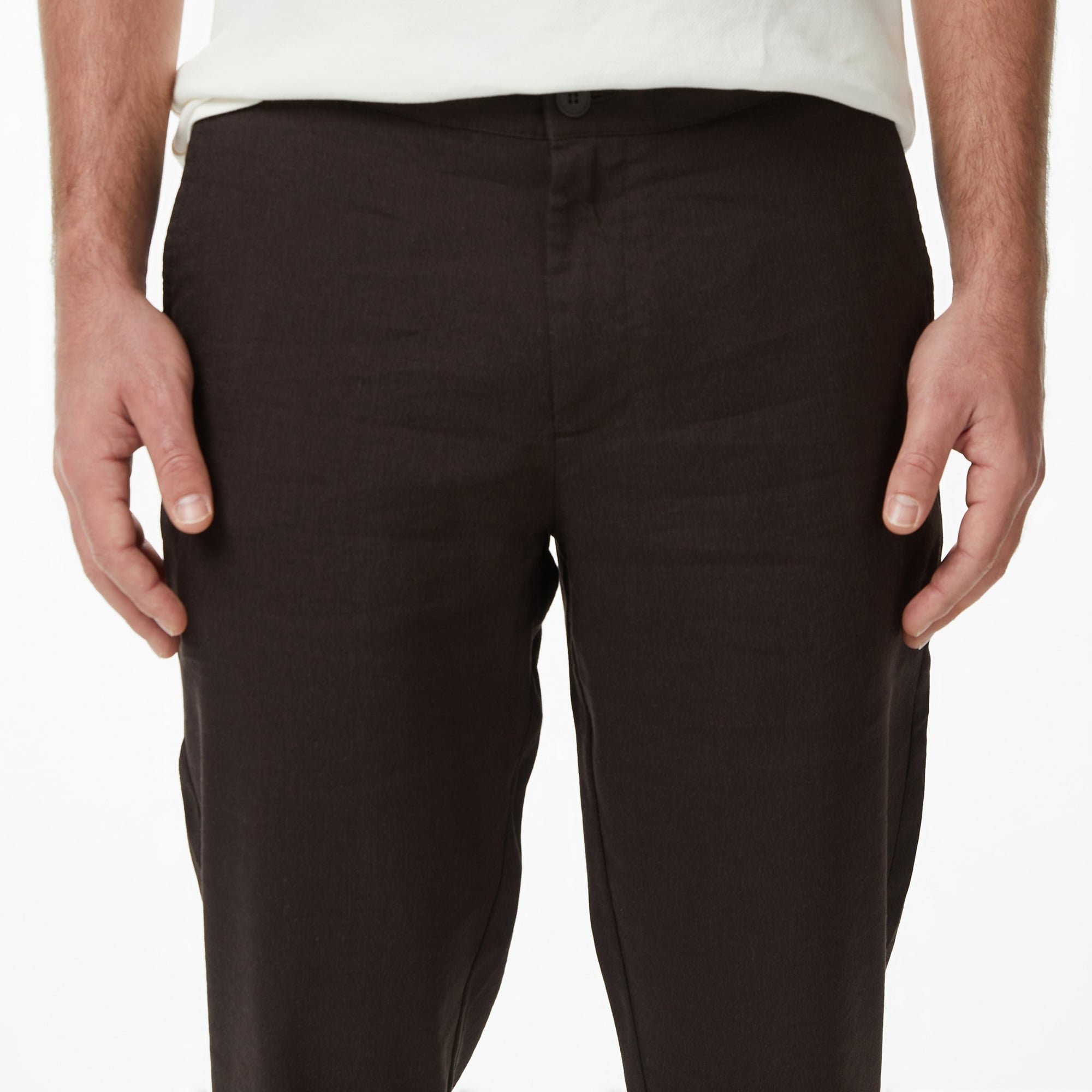 Erkek Tapered Fit Kahverengi Pantolon