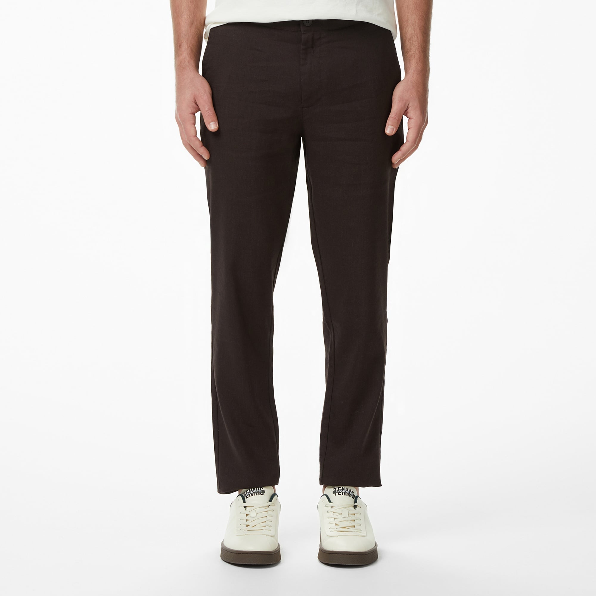 Erkek Tapered Fit Kahverengi Pantolon