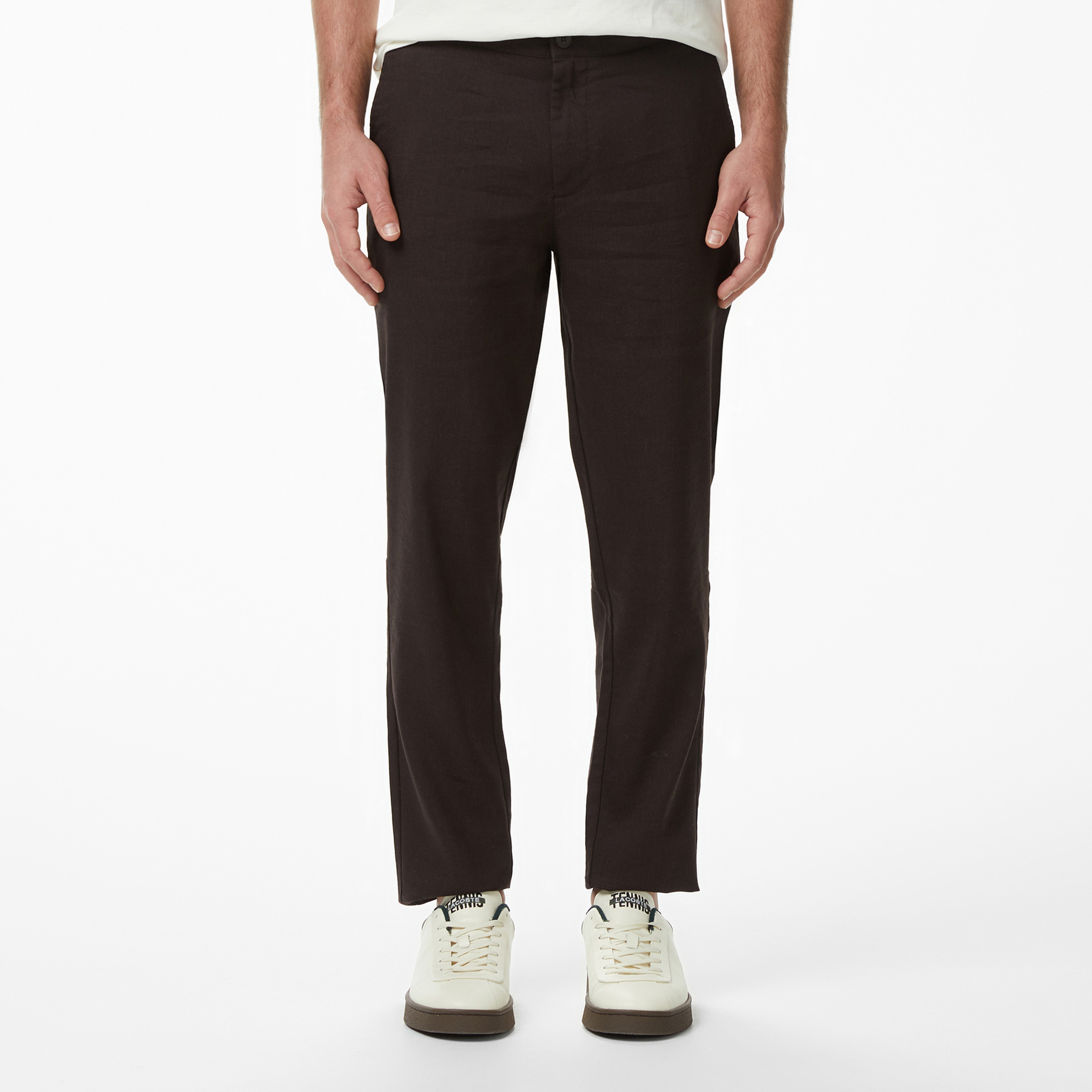 Erkek Tapered Fit Kahverengi Pantolon