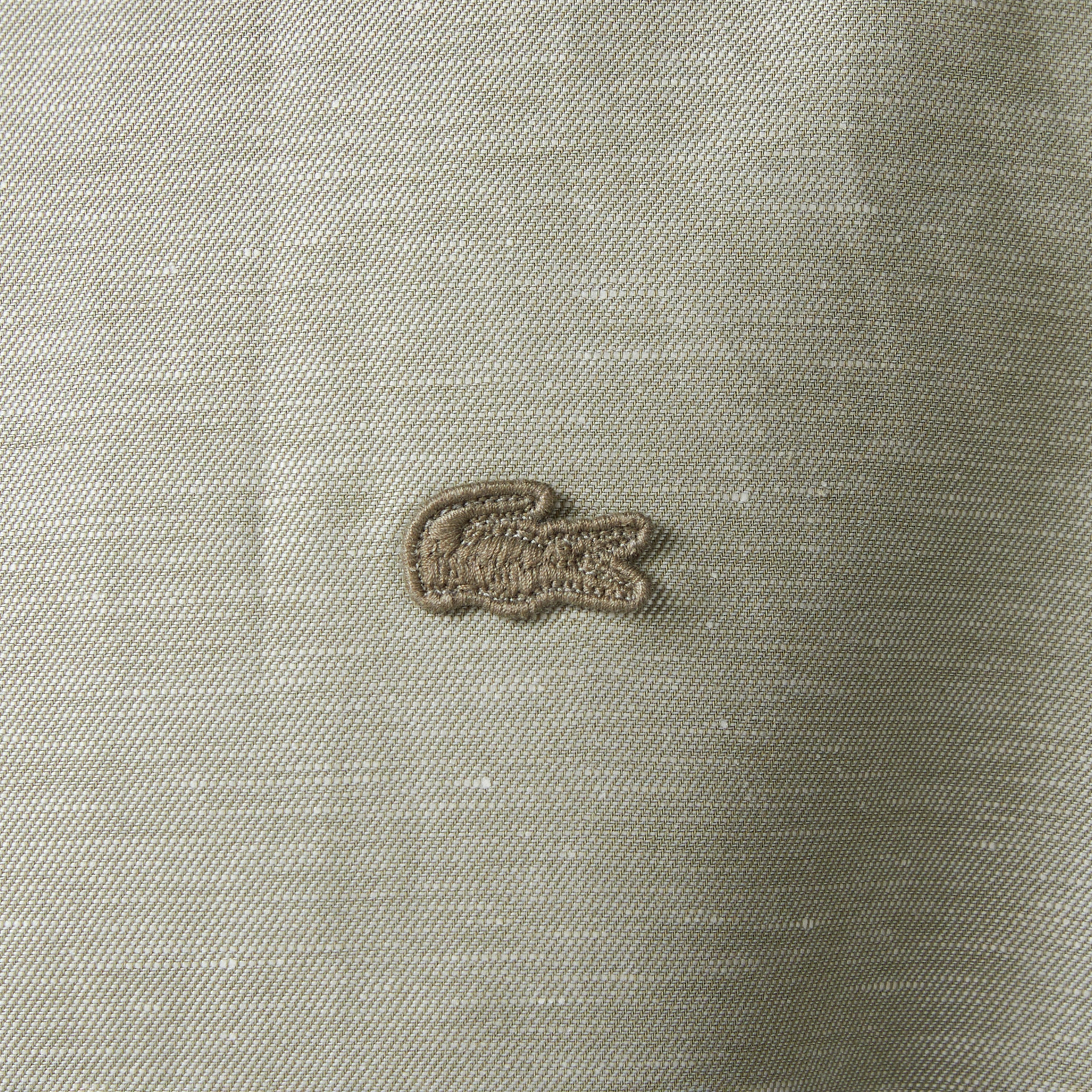 Erkek Regular Fit Düğmeli Yaka Haki Gömlek Erkek Regular Fit Düğmeli Yaka Haki Gömlek