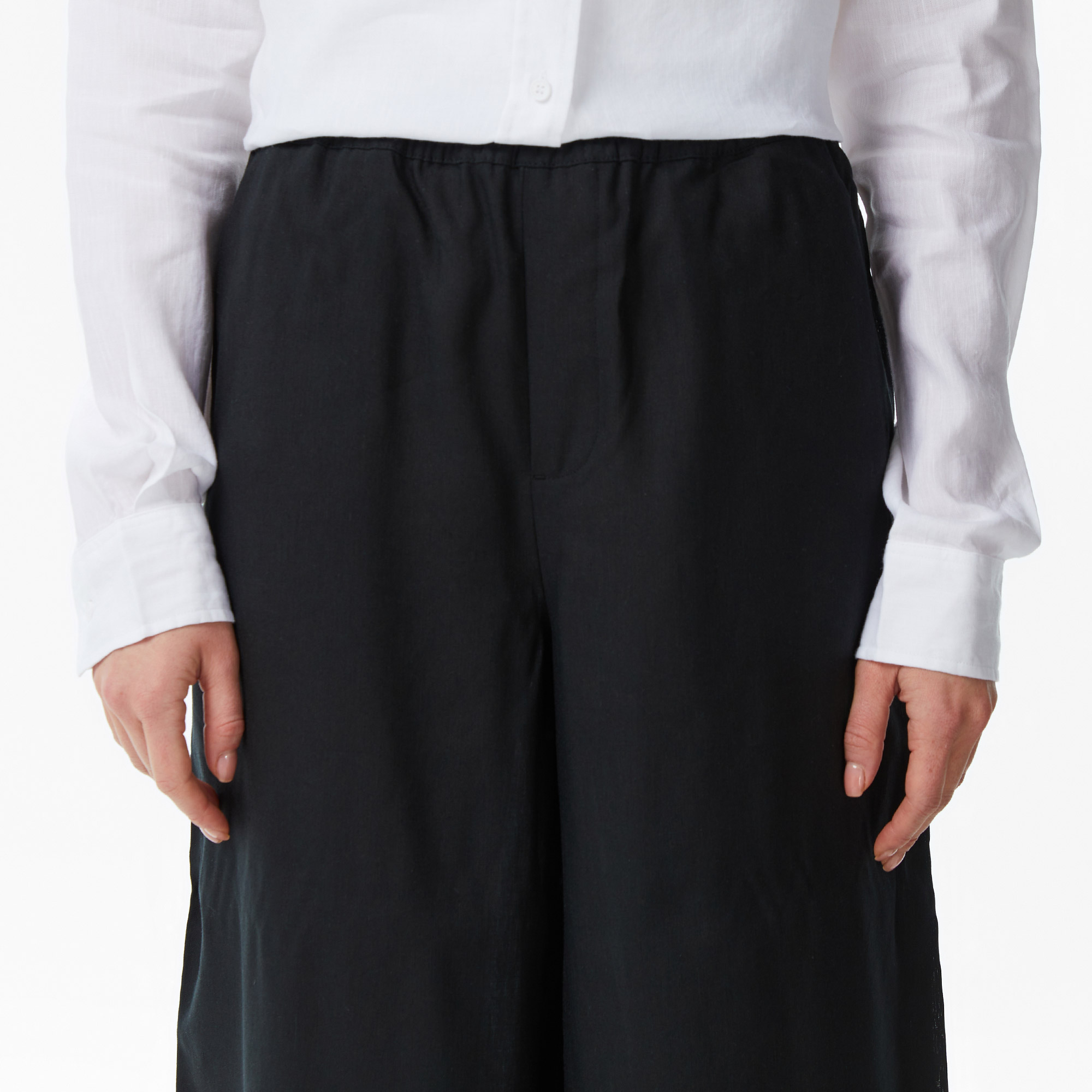 Lacoste Kadın Relaxed Fit Siyah Pantolon görsel 7