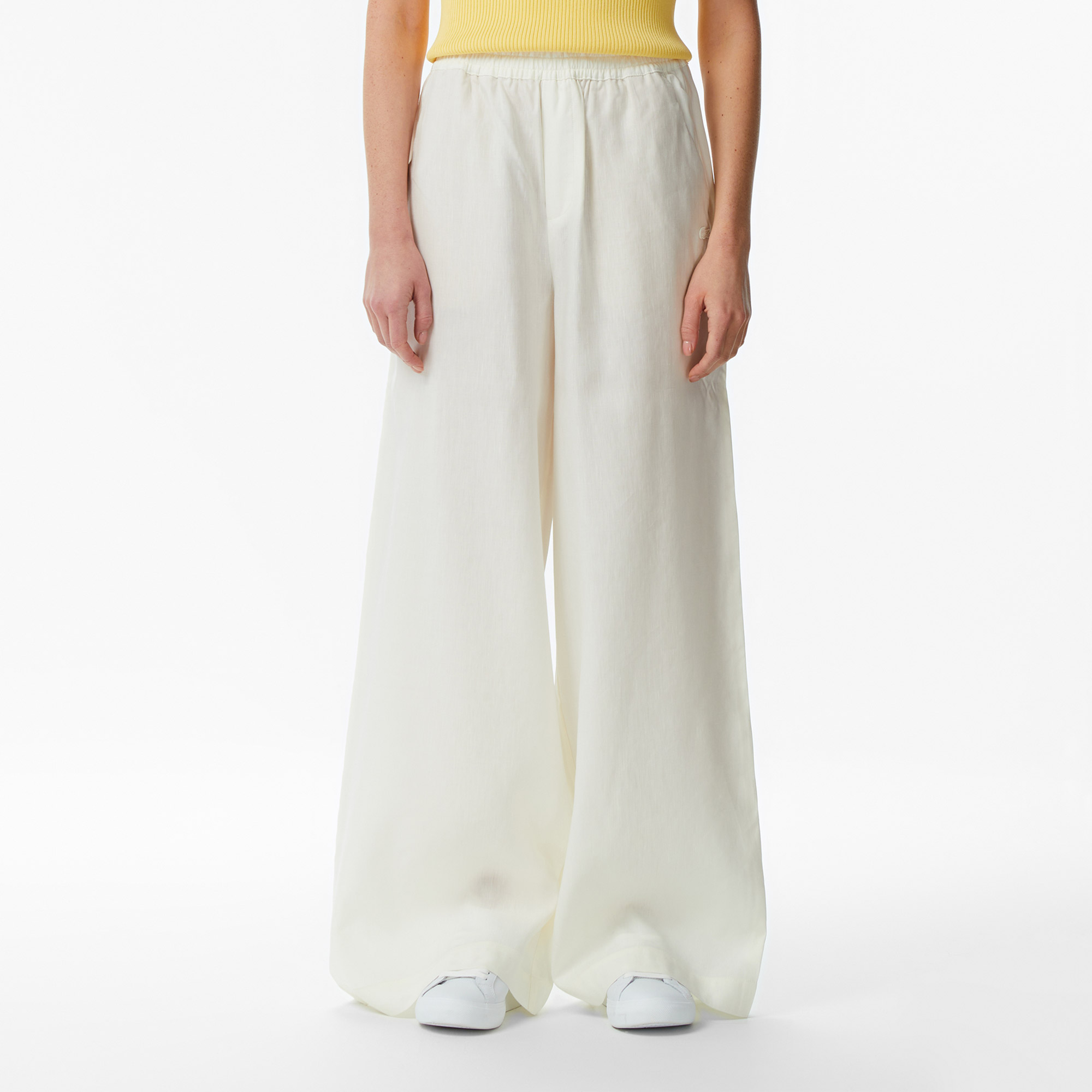Lacoste Kadın Relaxed Fit Krem Pantolon görsel 2