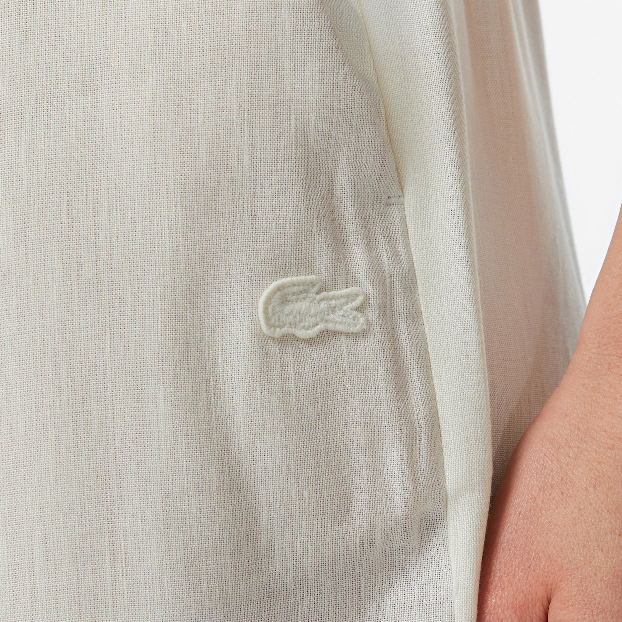 Lacoste Kadın Relaxed Fit Krem Pantolon görsel 8