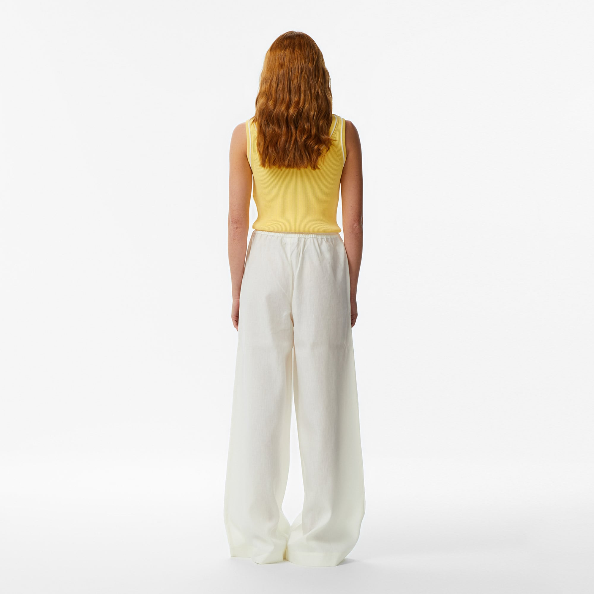 Lacoste Kadın Relaxed Fit Krem Pantolon görsel 6