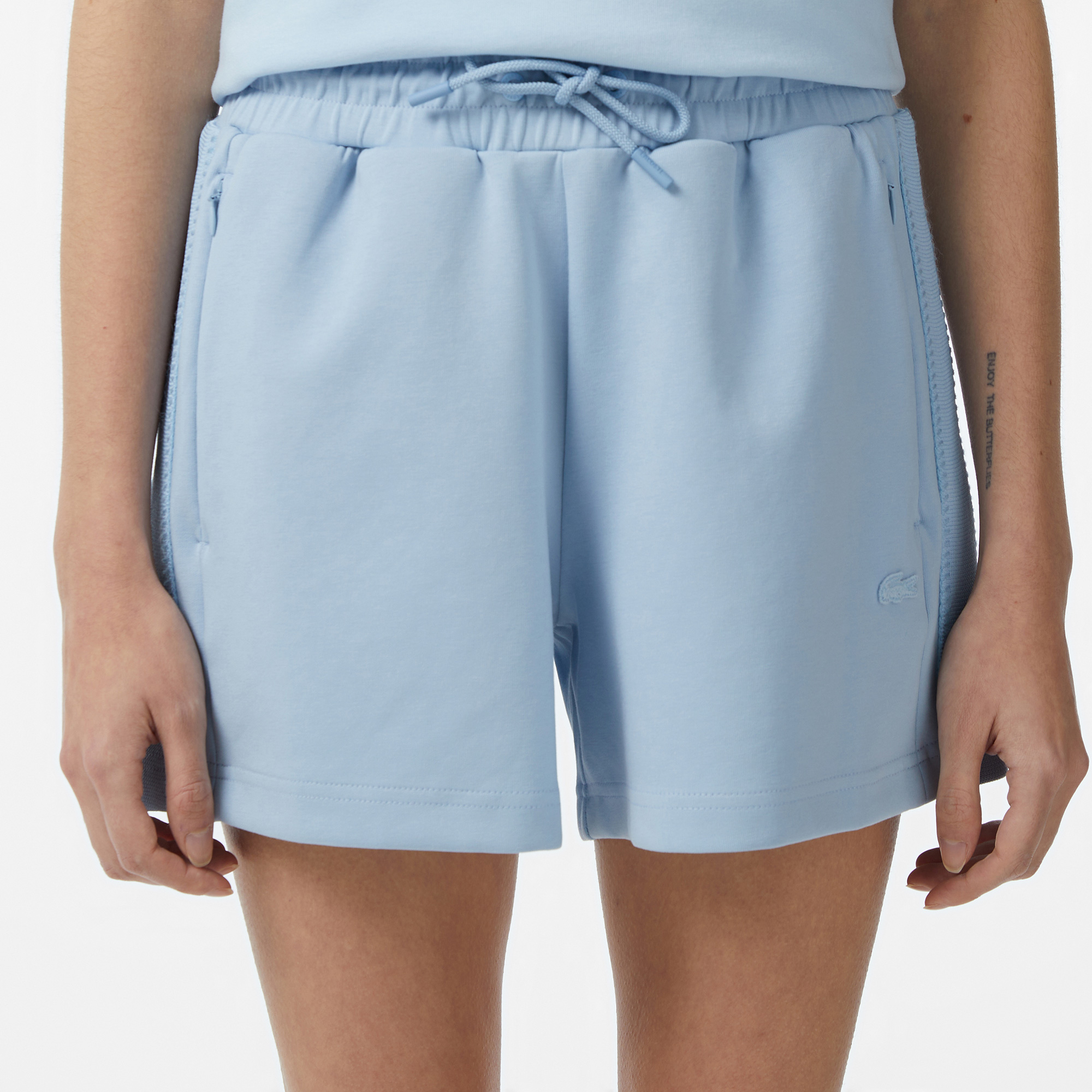 Lacoste Kadın Relaxed Fit Mavi Şort görsel 7