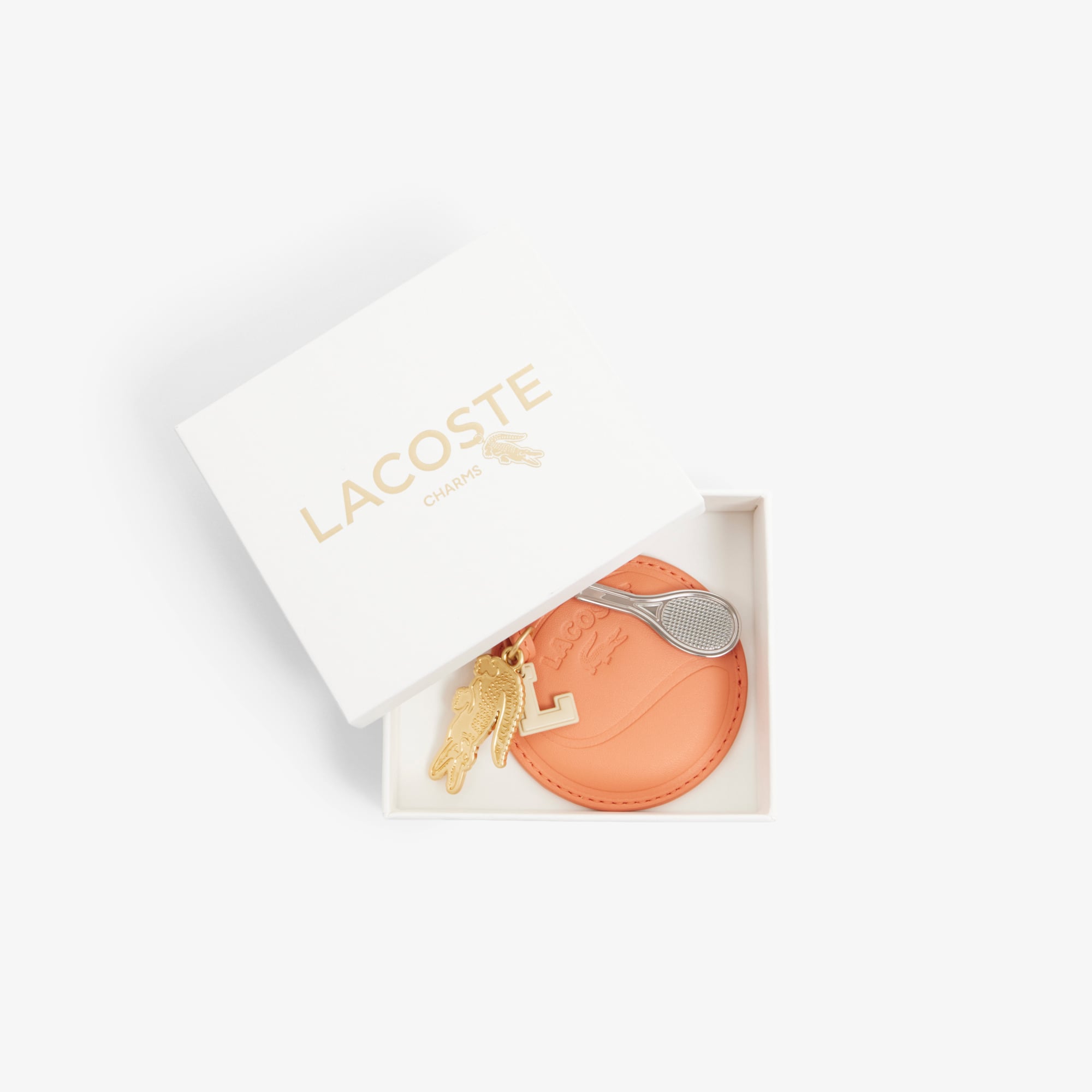 Lacoste Tennis Racket Mirror L Charms Kadın Turuncu Anahtarlık görsel 3