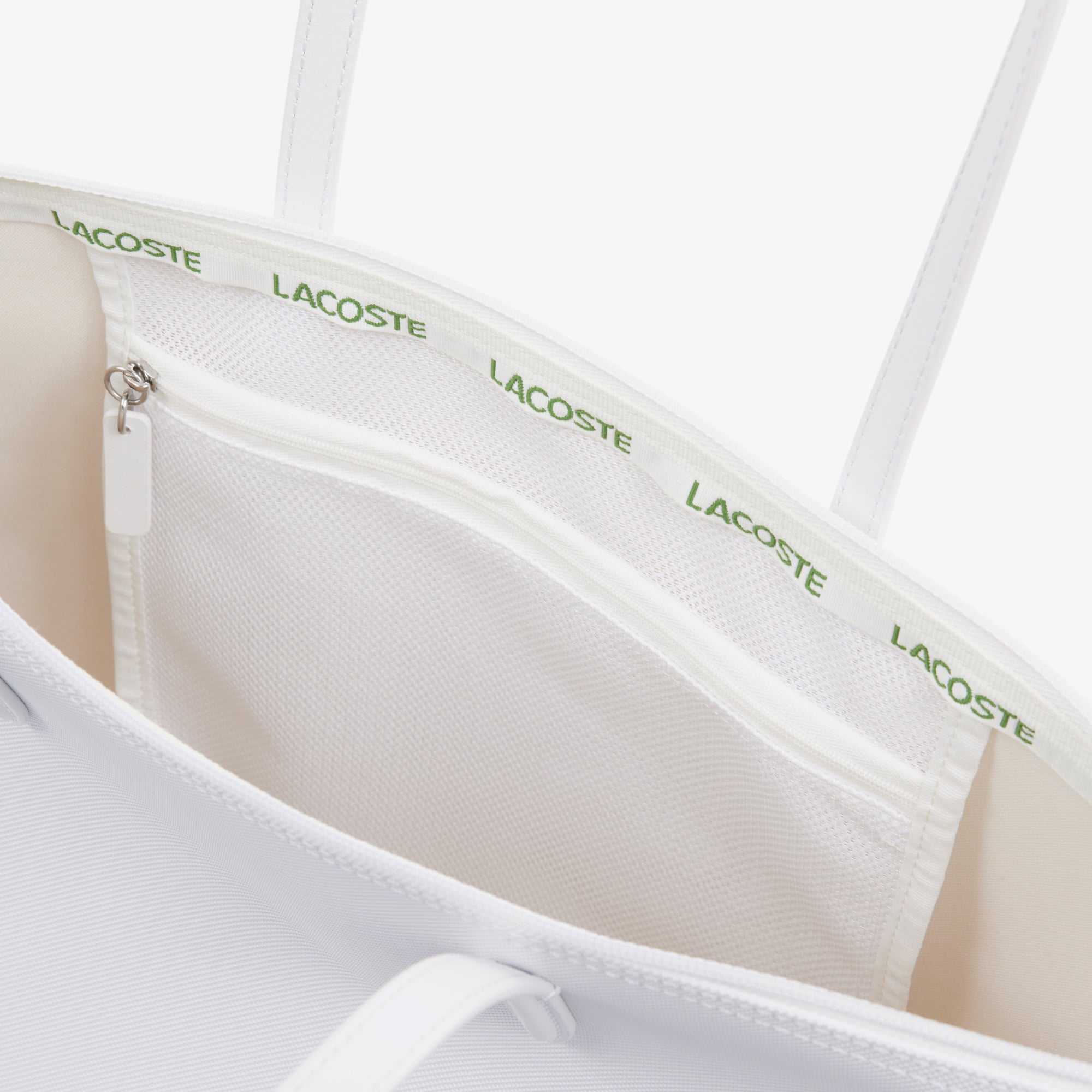 Lacoste Large L.12.12 Kadın Beyaz Omuz Çantası görsel 4