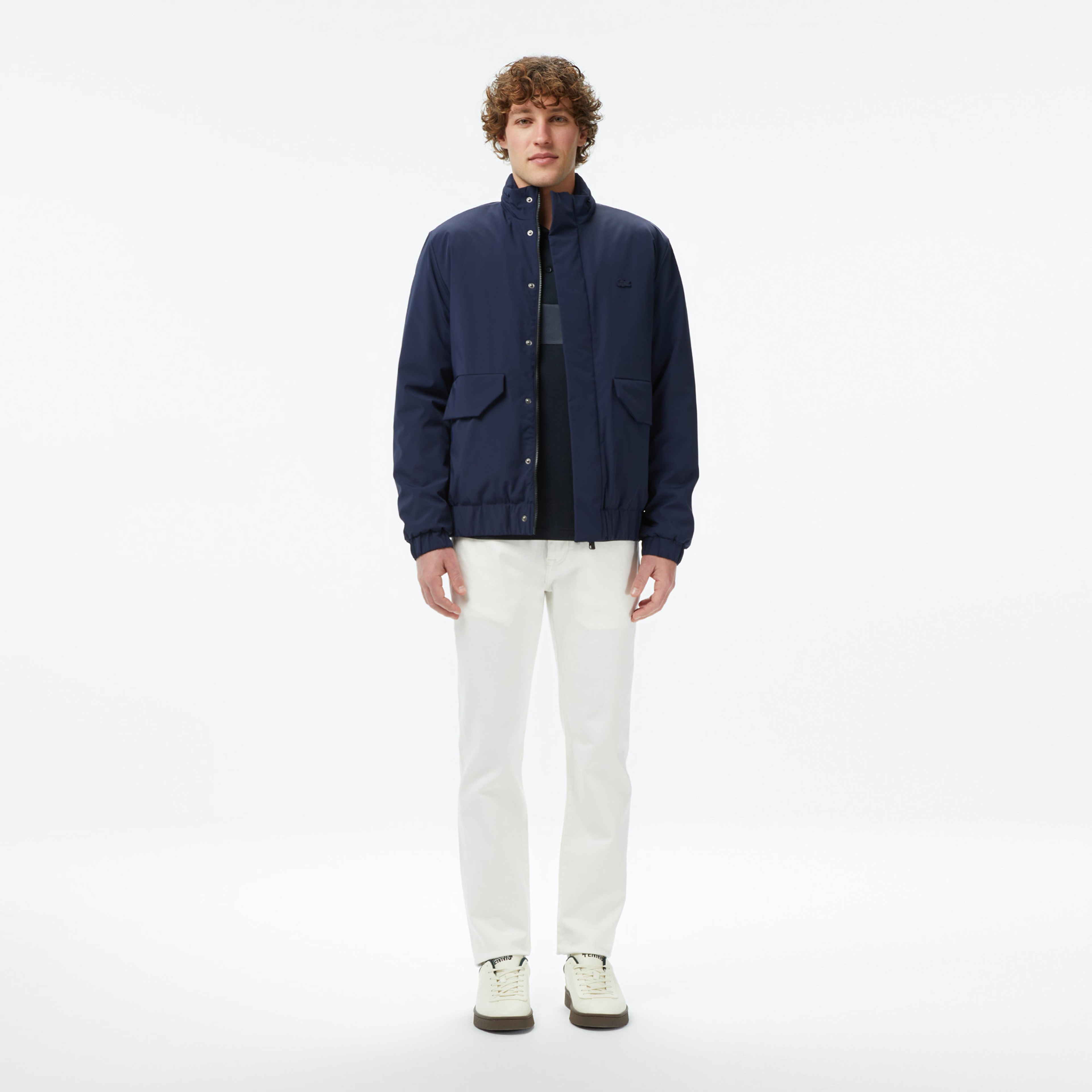 Erkek Relaxed Fit Dik Yaka Lacivert Mont Erkek Relaxed Fit Dik Yaka Lacivert Mont