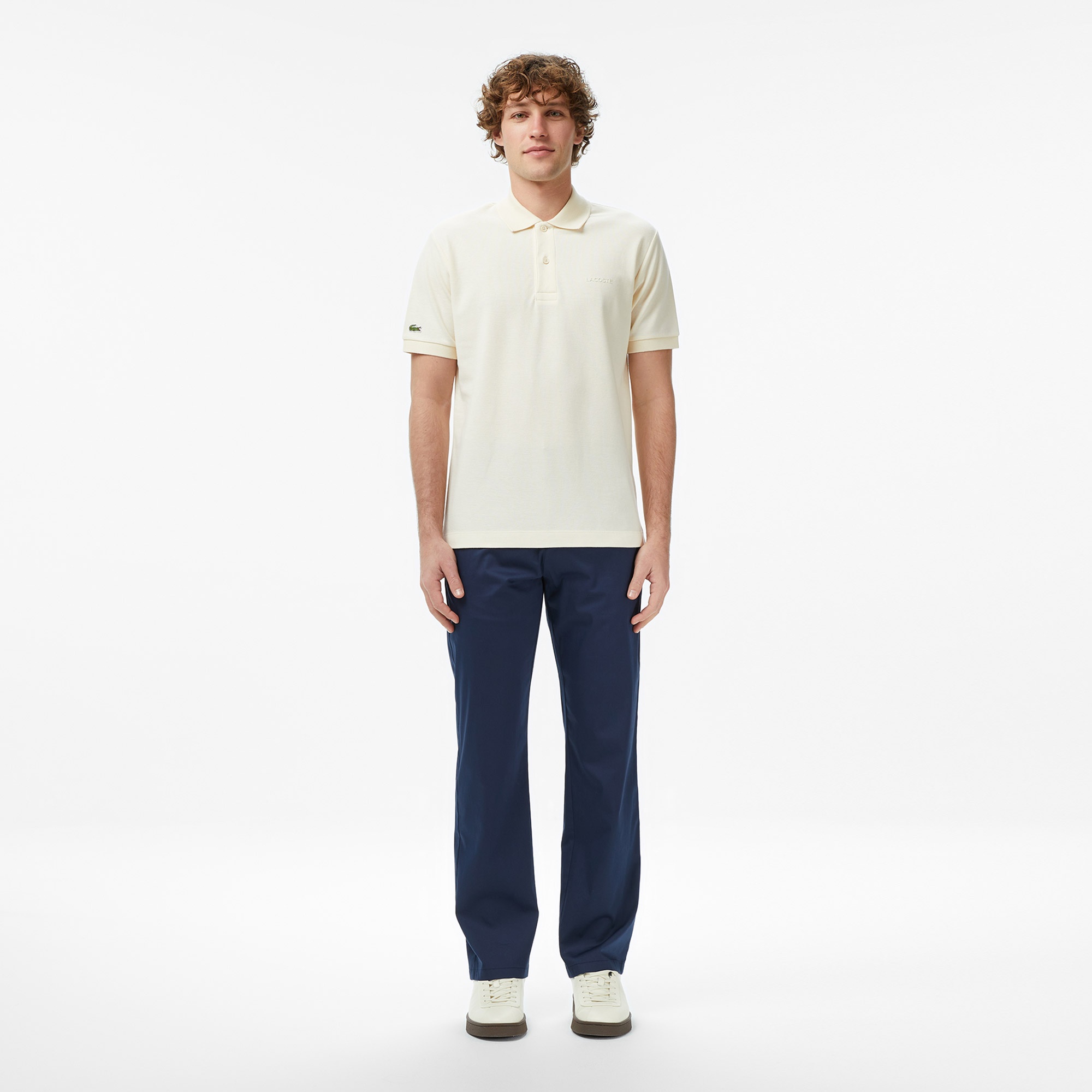 Erkek Relaxed Fit Krem Polo
