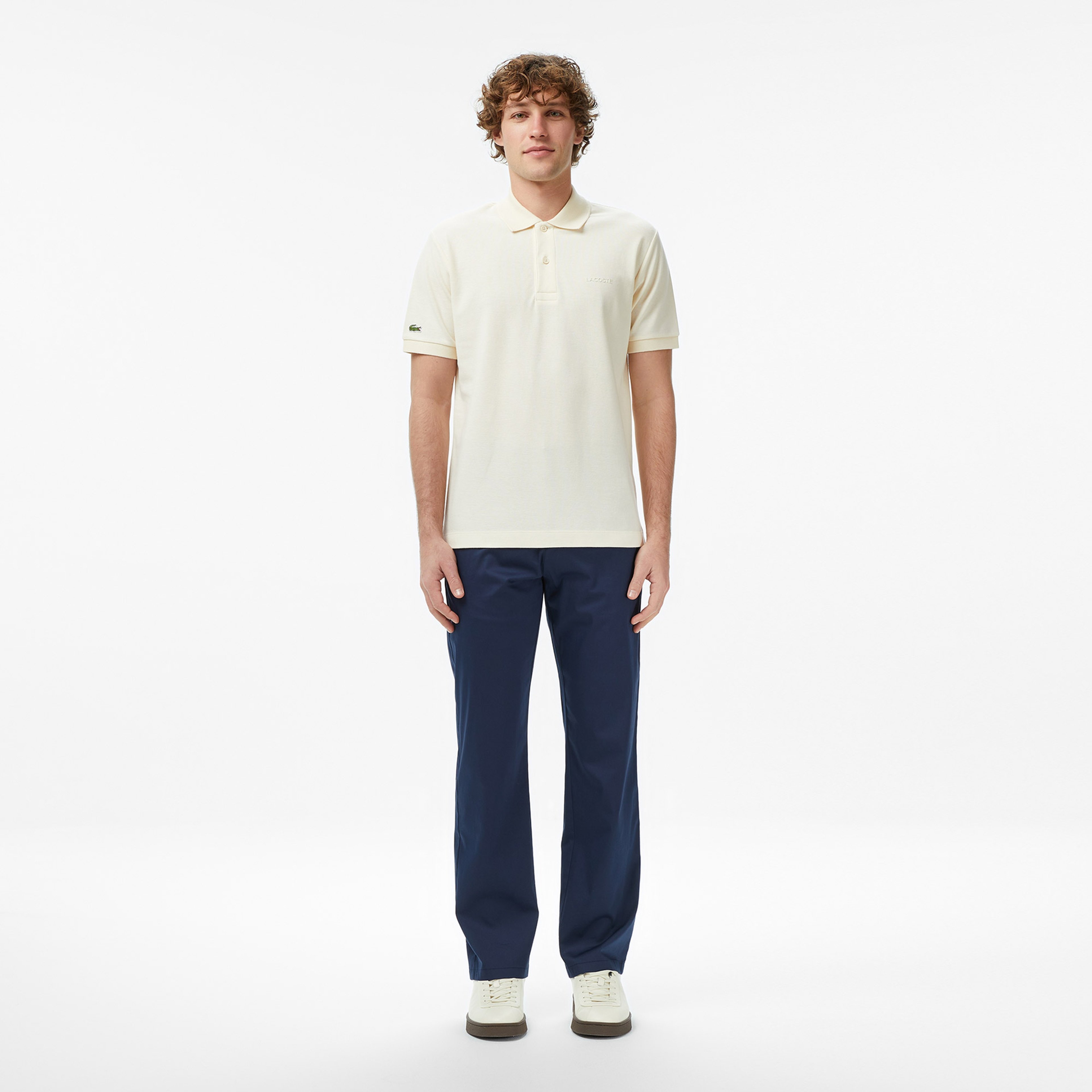 Erkek Relaxed Fit Krem Polo