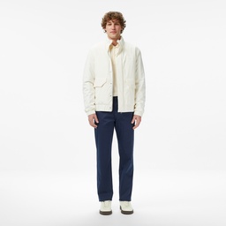 Erkek Relaxed Fit Dik Yaka Krem Mont Krem