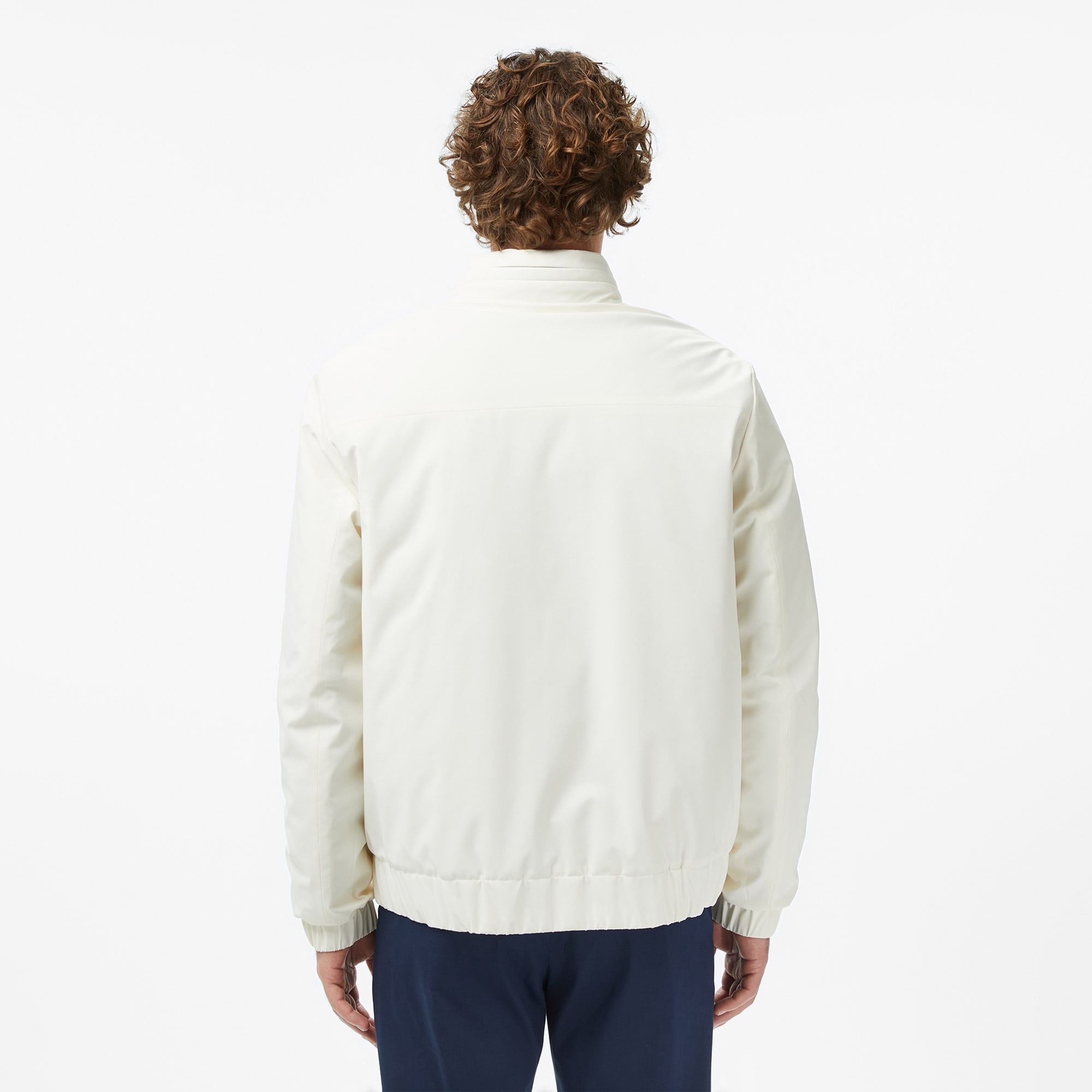 Lacoste Erkek Relaxed Fit Dik Yaka Krem Mont görsel 4