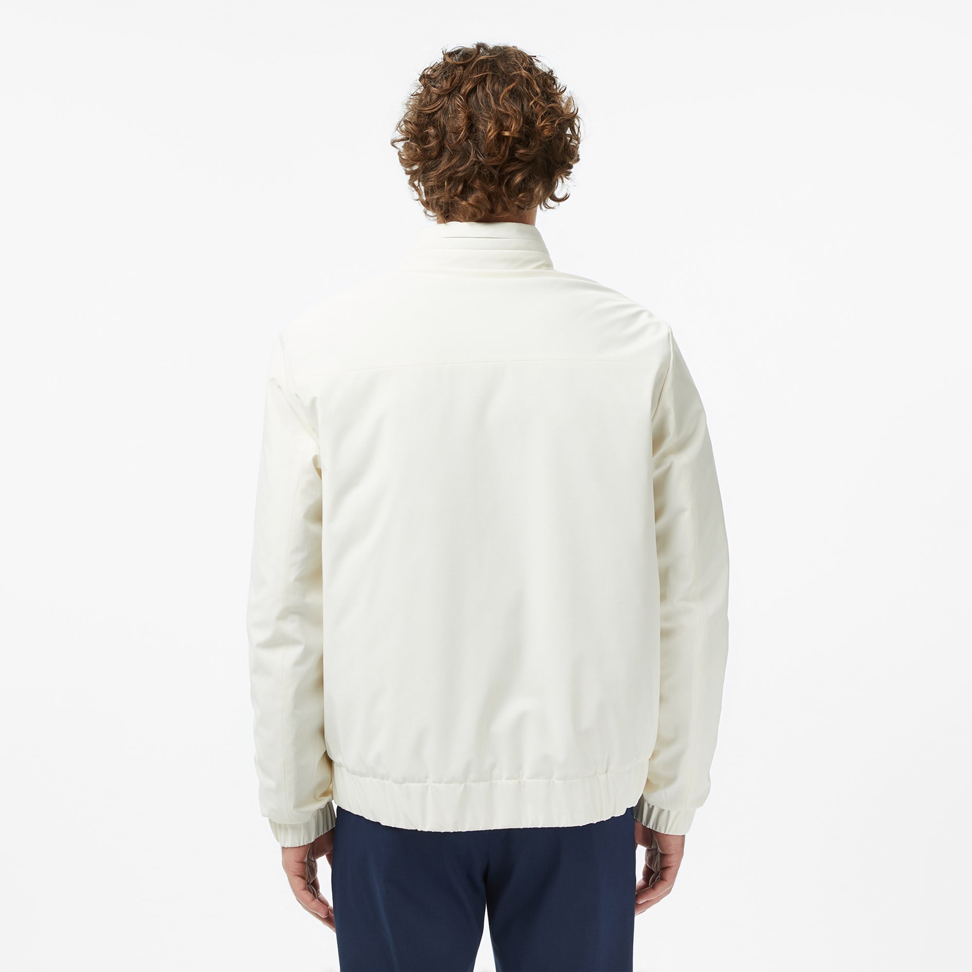 Erkek Relaxed Fit Dik Yaka Krem Mont