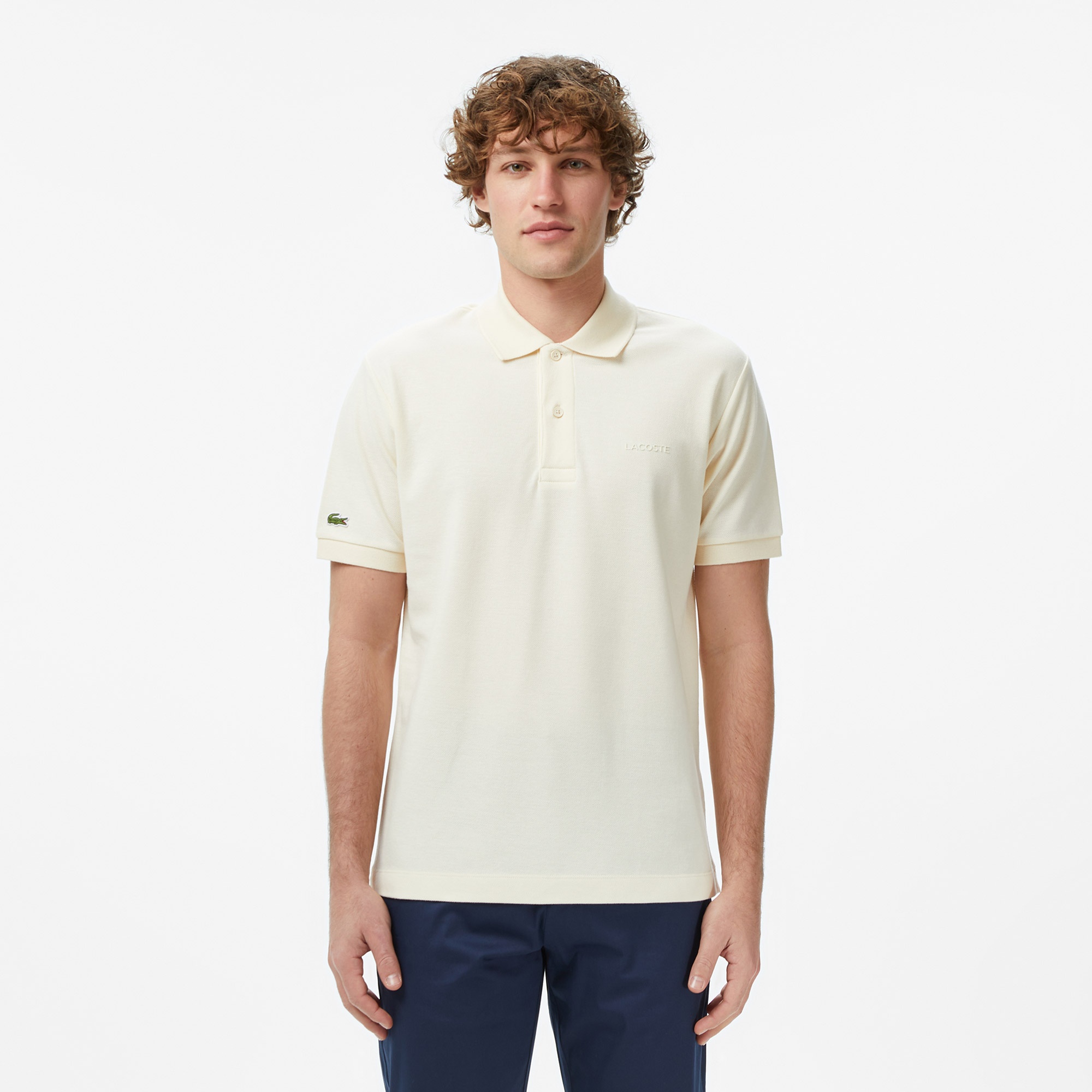 Erkek Relaxed Fit Krem Polo