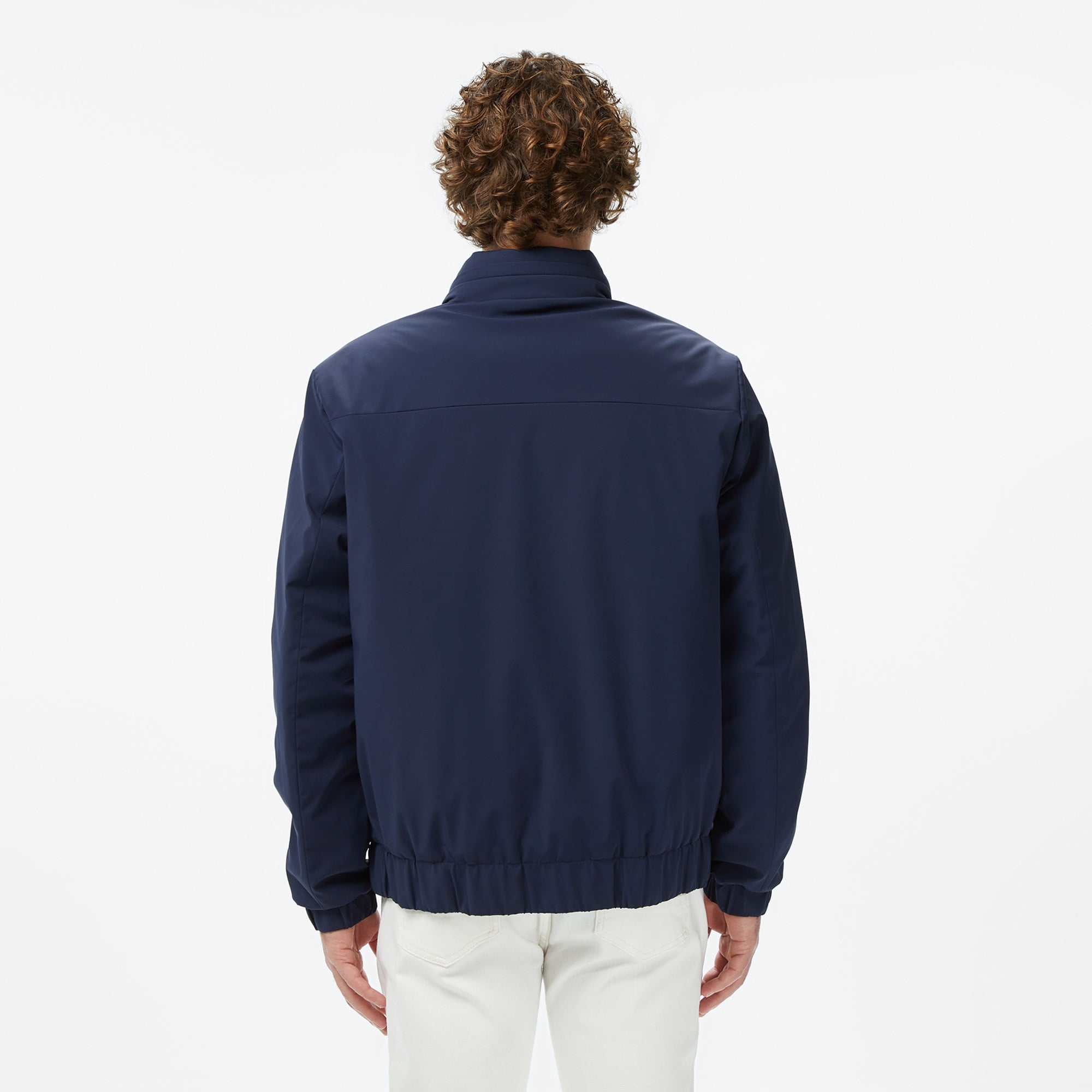 Erkek Relaxed Fit Dik Yaka Lacivert Mont