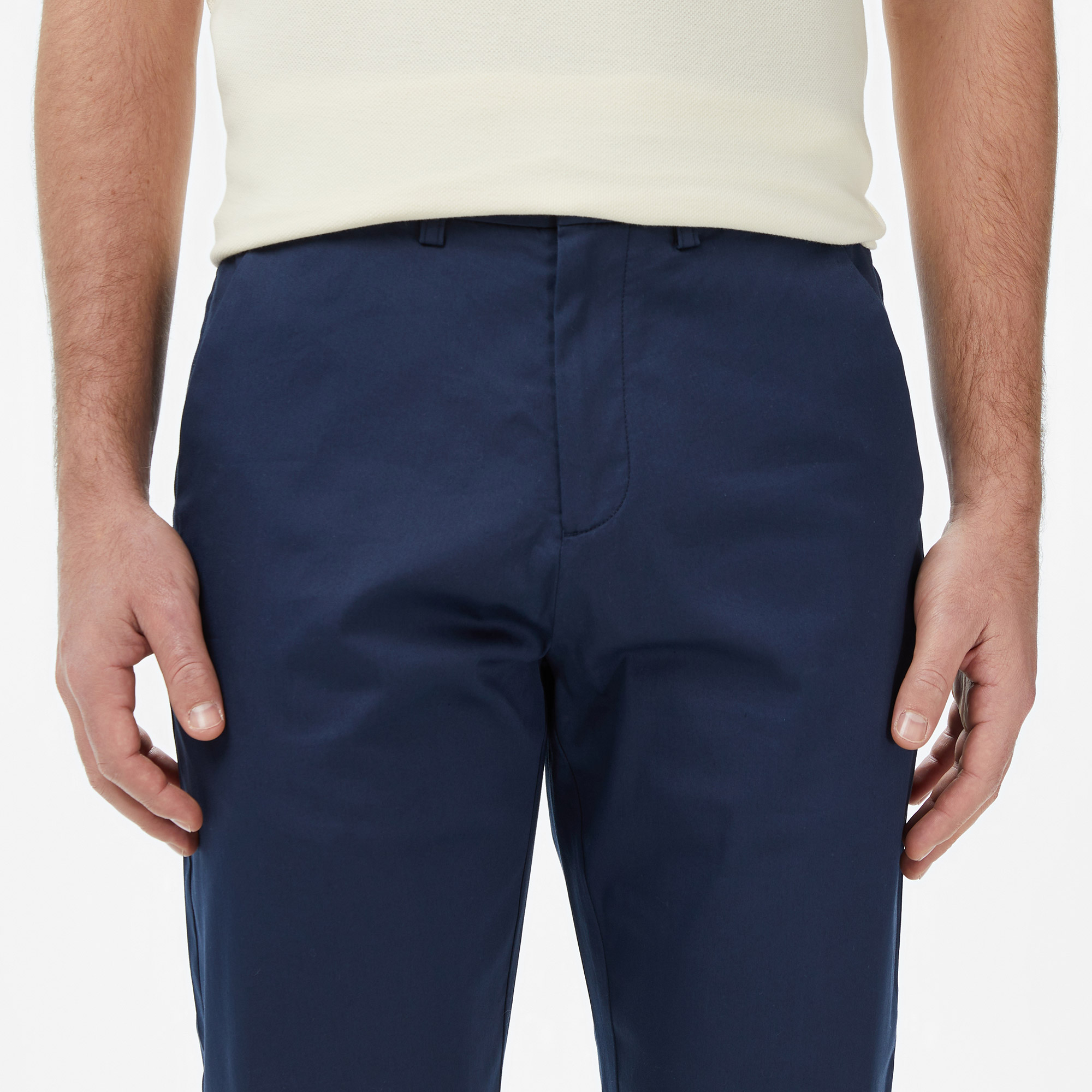 Lacoste Erkek Regular Fit Lacivert Chino Pantolon görsel 5