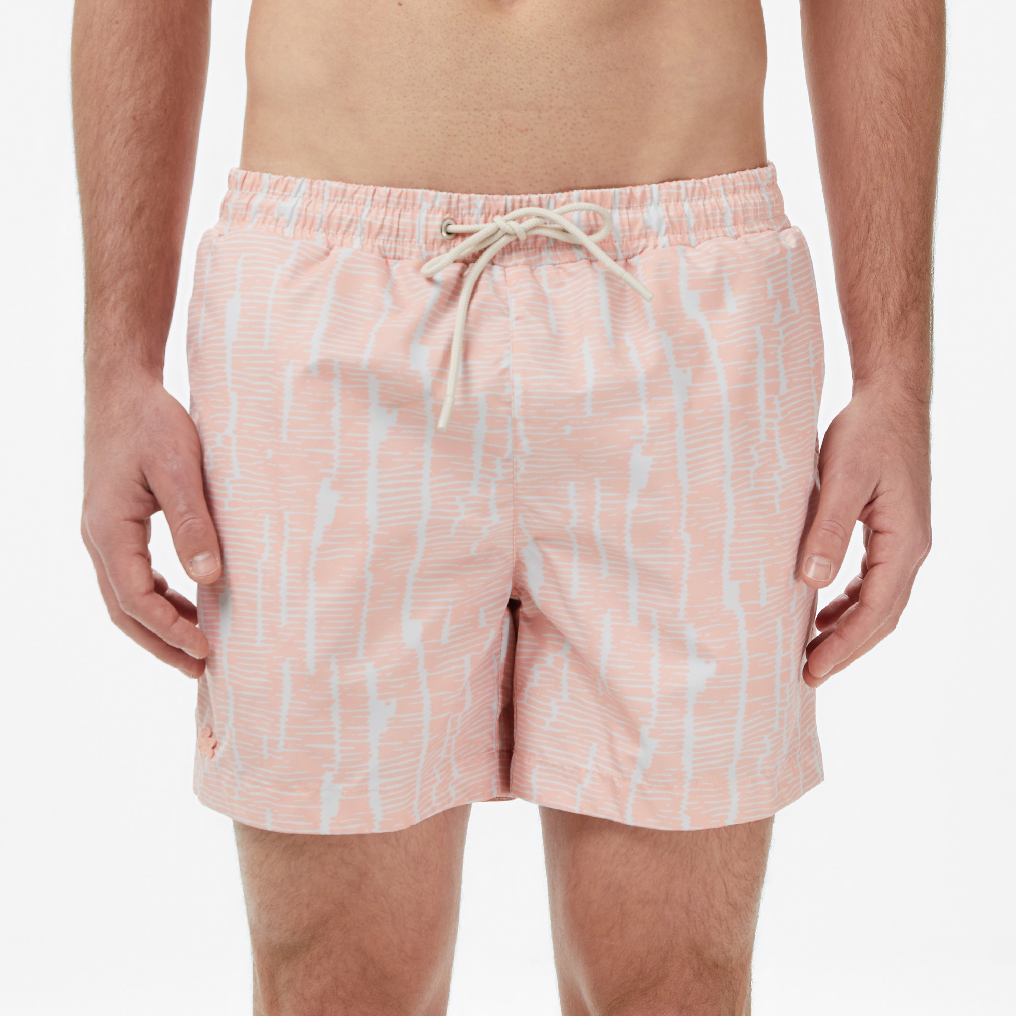 Erkek Regular Fit Desenli Pembe Mayo