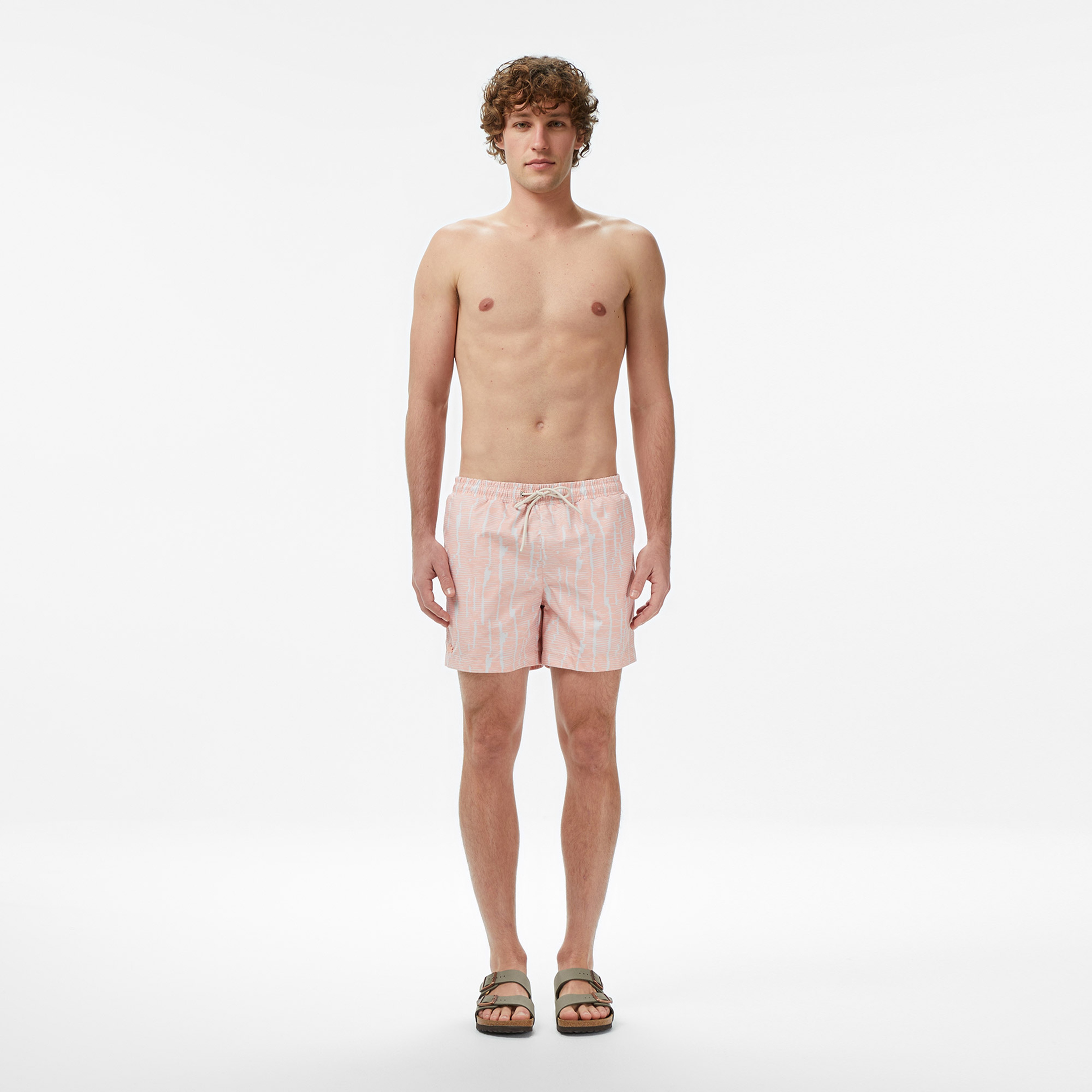 Erkek Regular Fit Desenli Pembe Mayo Erkek Regular Fit Desenli Pembe Mayo