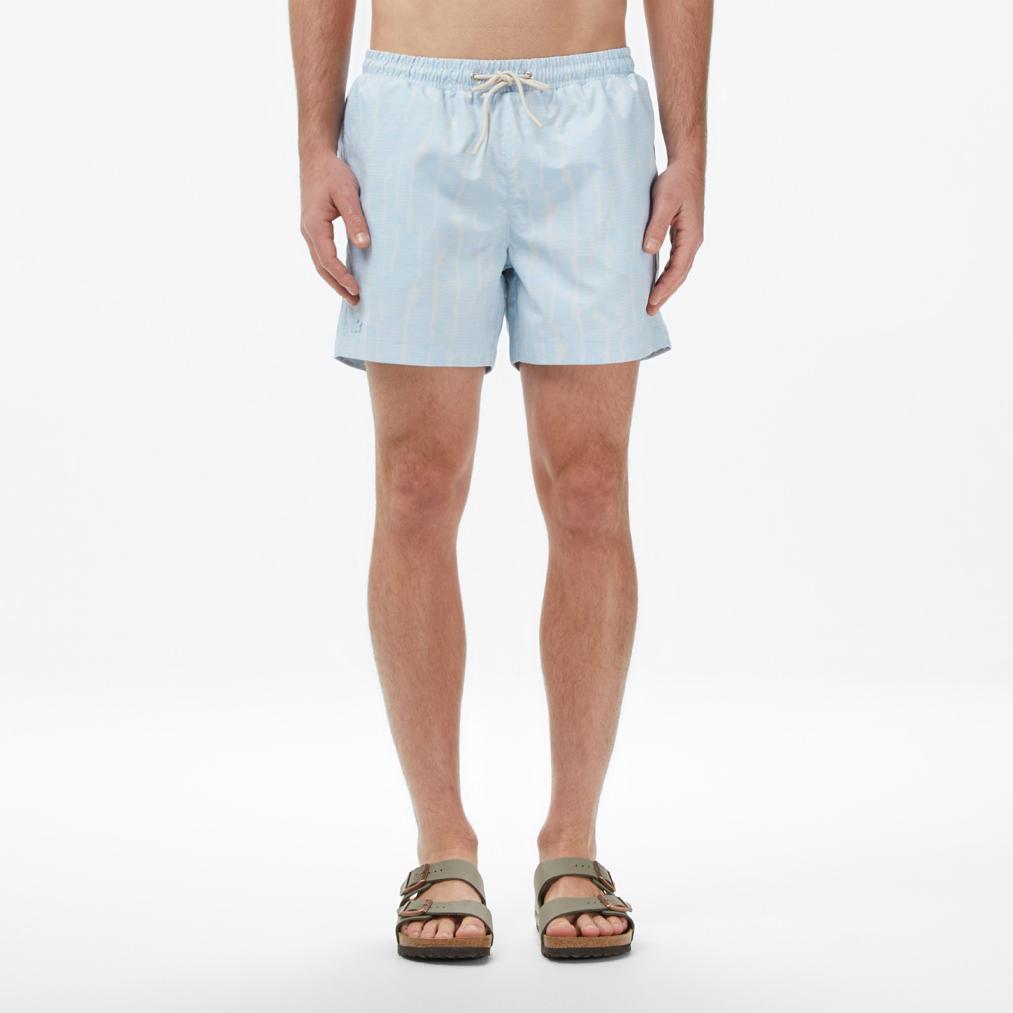 Erkek Regular Fit Desenli Mavi Mayo