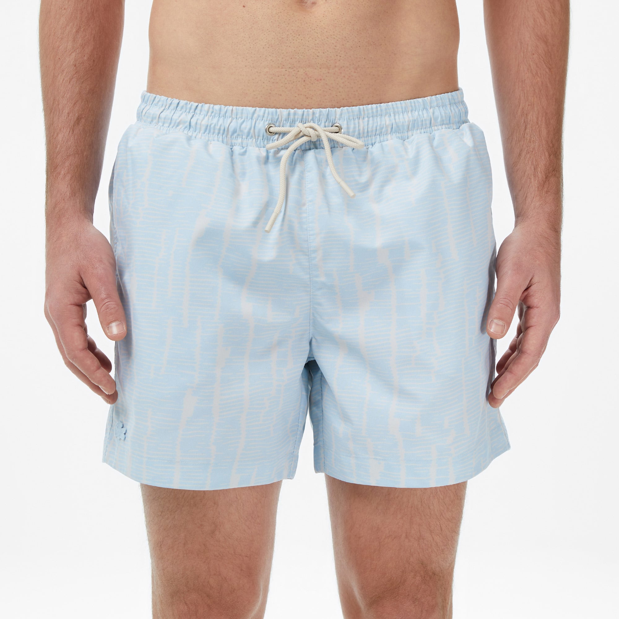 Lacoste Erkek Regular Fit Desenli Mavi Deniz Şortu görsel 5