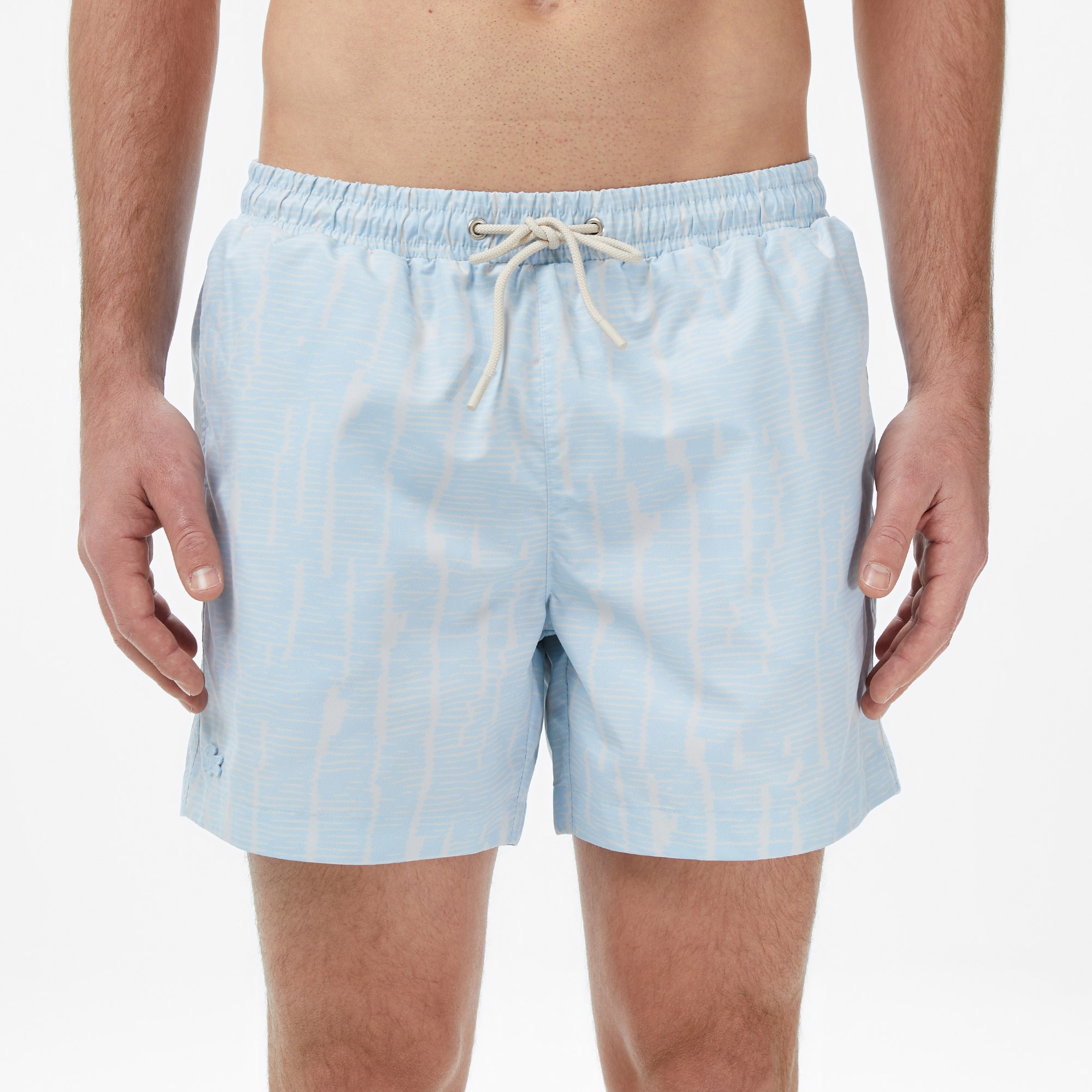 Erkek Regular Fit Desenli Mavi Mayo