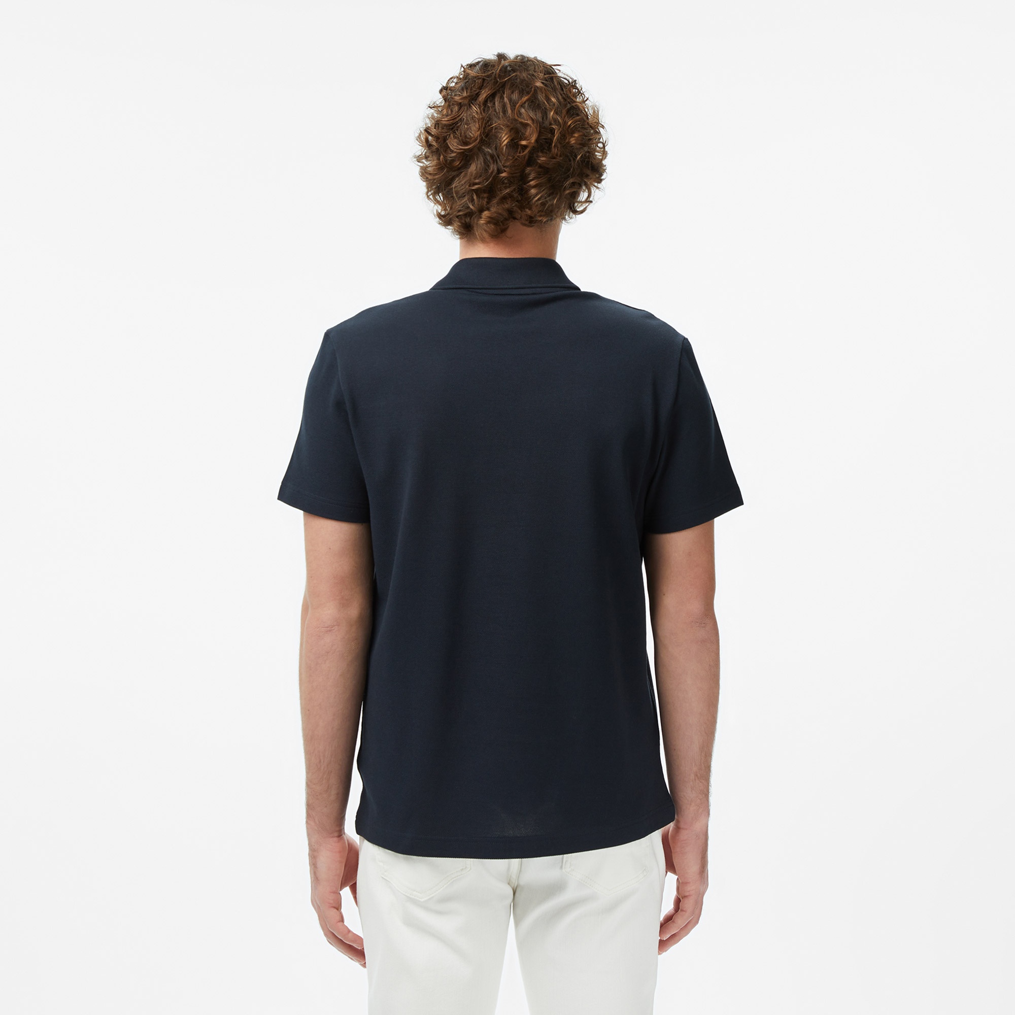 Erkek Regular Fit Renk Bloklu Koyu Gri Polo