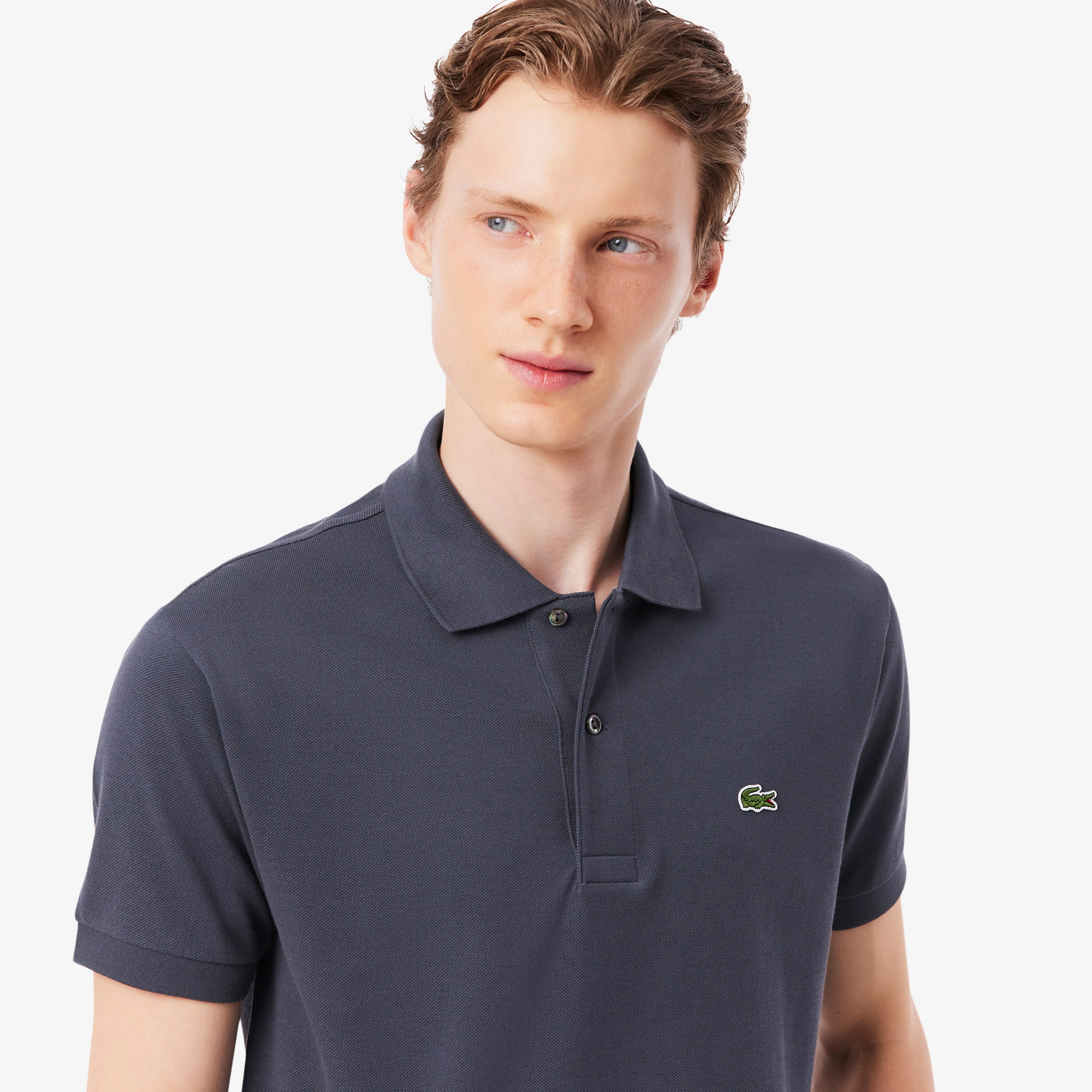 L.12.12 Erkek Classic Fit Koyu Gri Polo