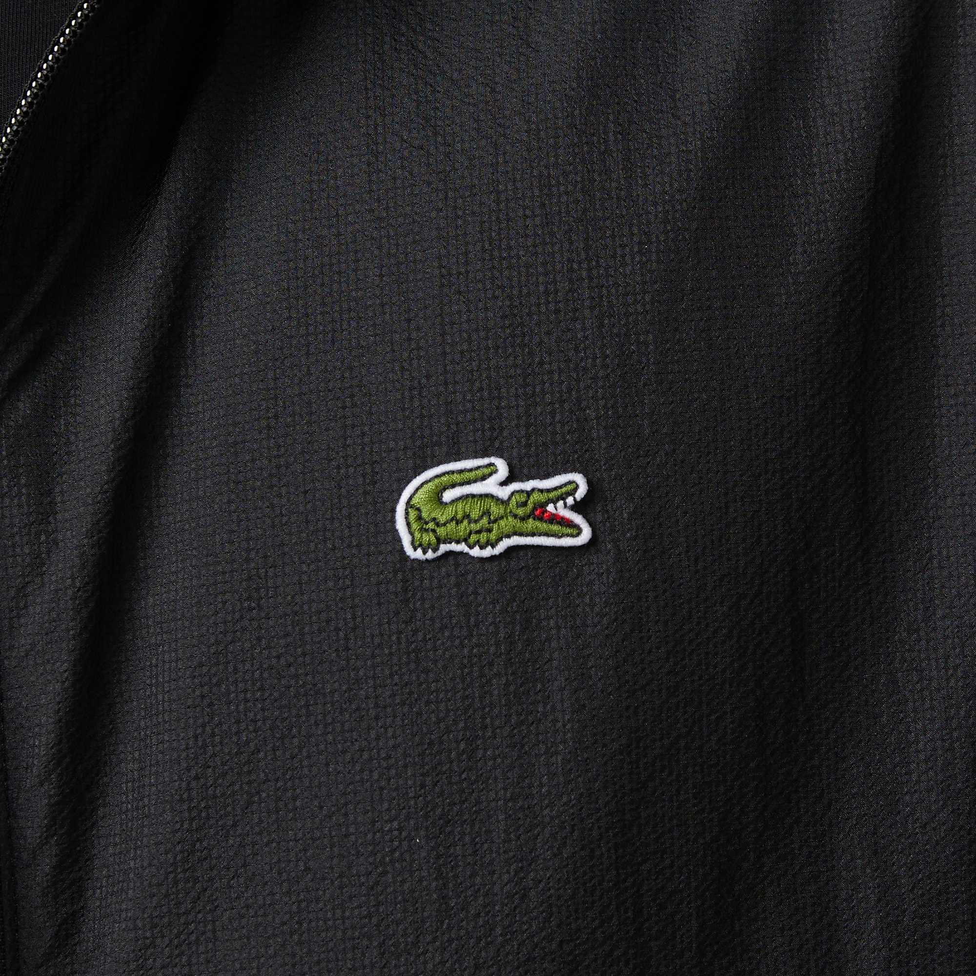 Erkek Kapüşonlu Siyah Yağmurluk