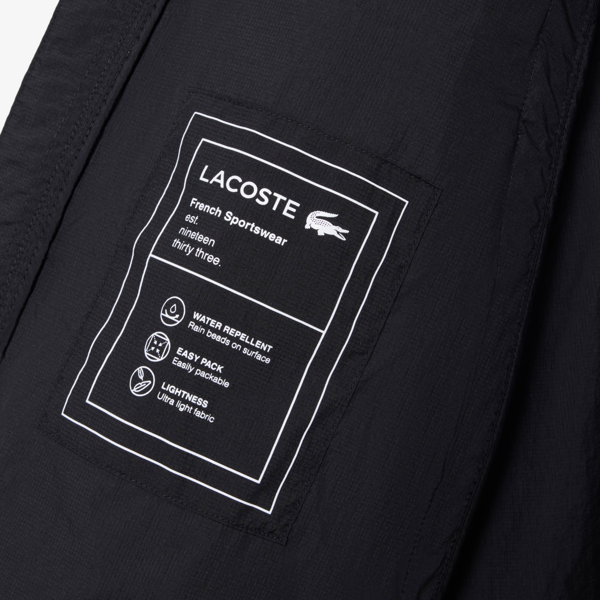 Erkek Kapüşonlu Siyah Yağmurluk