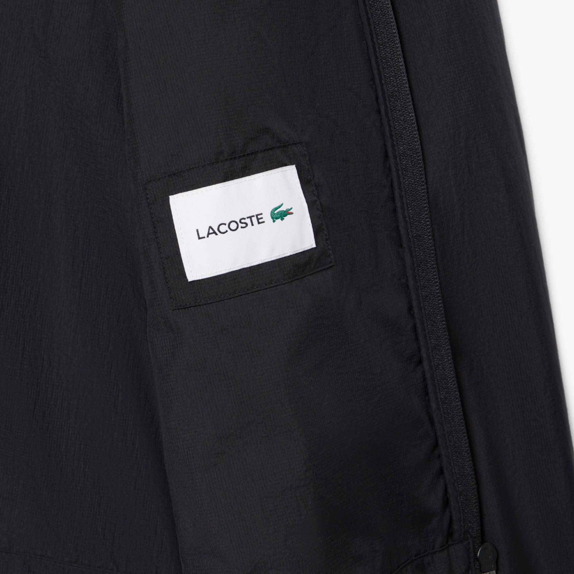 Erkek Kapüşonlu Siyah Yağmurluk