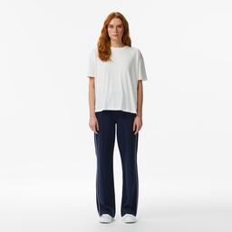 Kadın Relaxed Fit Bisiklet Yaka Beyaz T-Shirt Beyaz