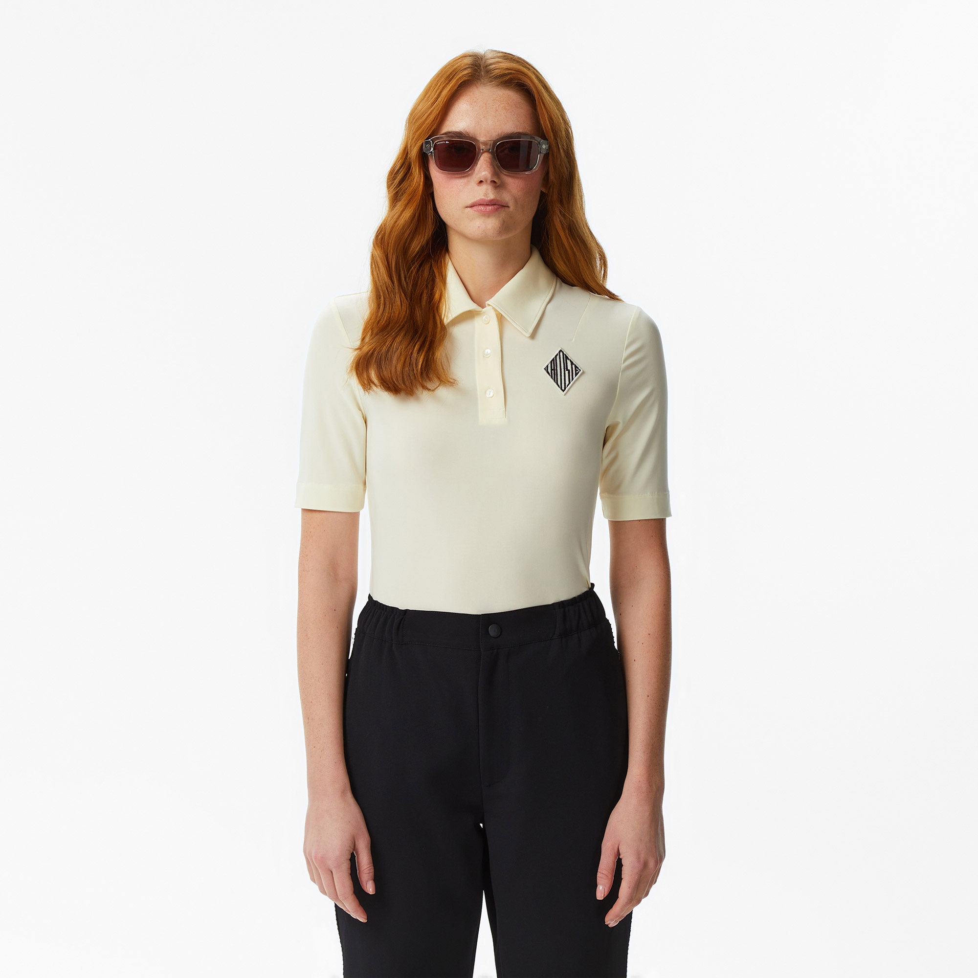 Kadın Slim Fit Sarı Polo