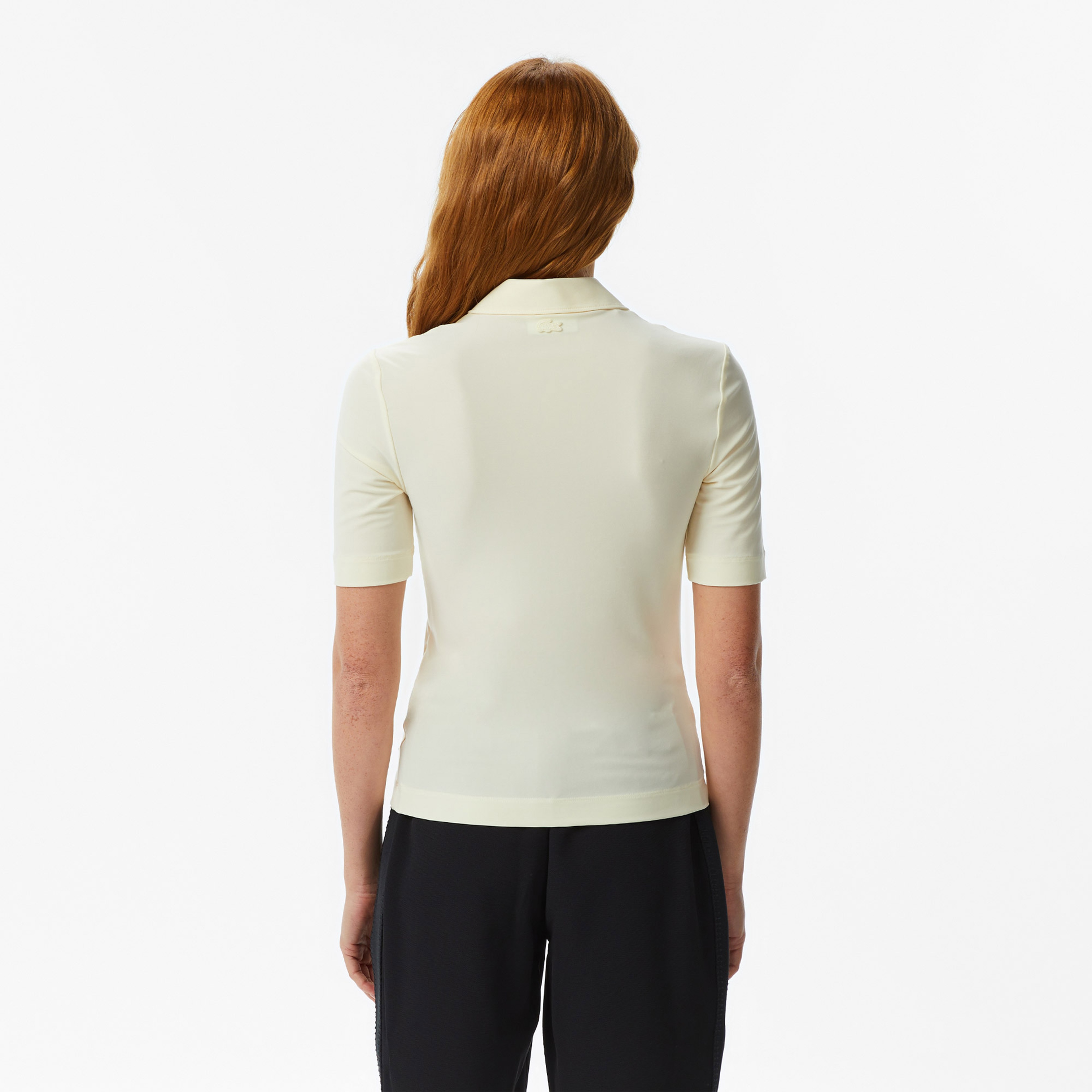 Kadın Slim Fit Sarı Polo