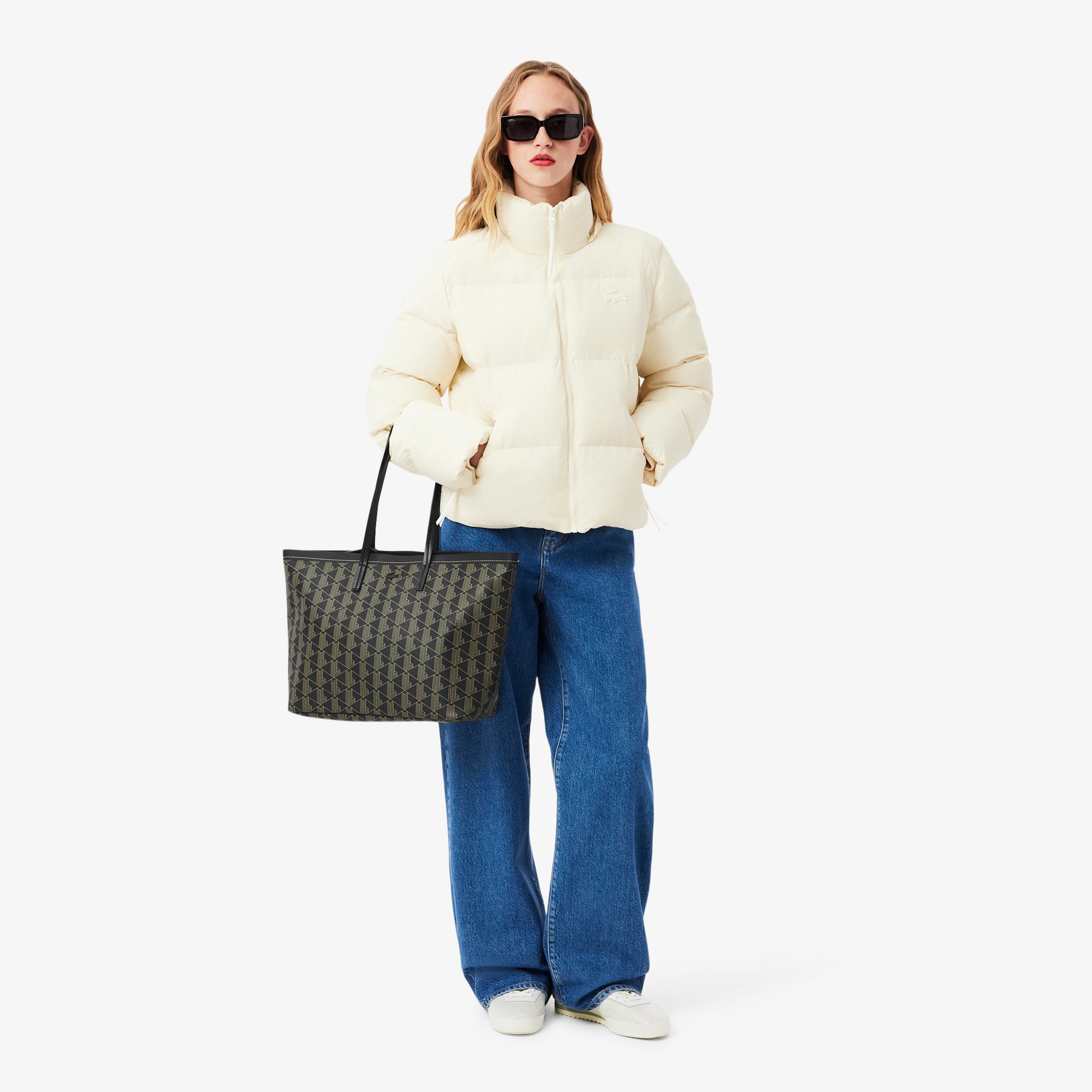 Zely Kadın Monogram Siyah Omuz Çantası