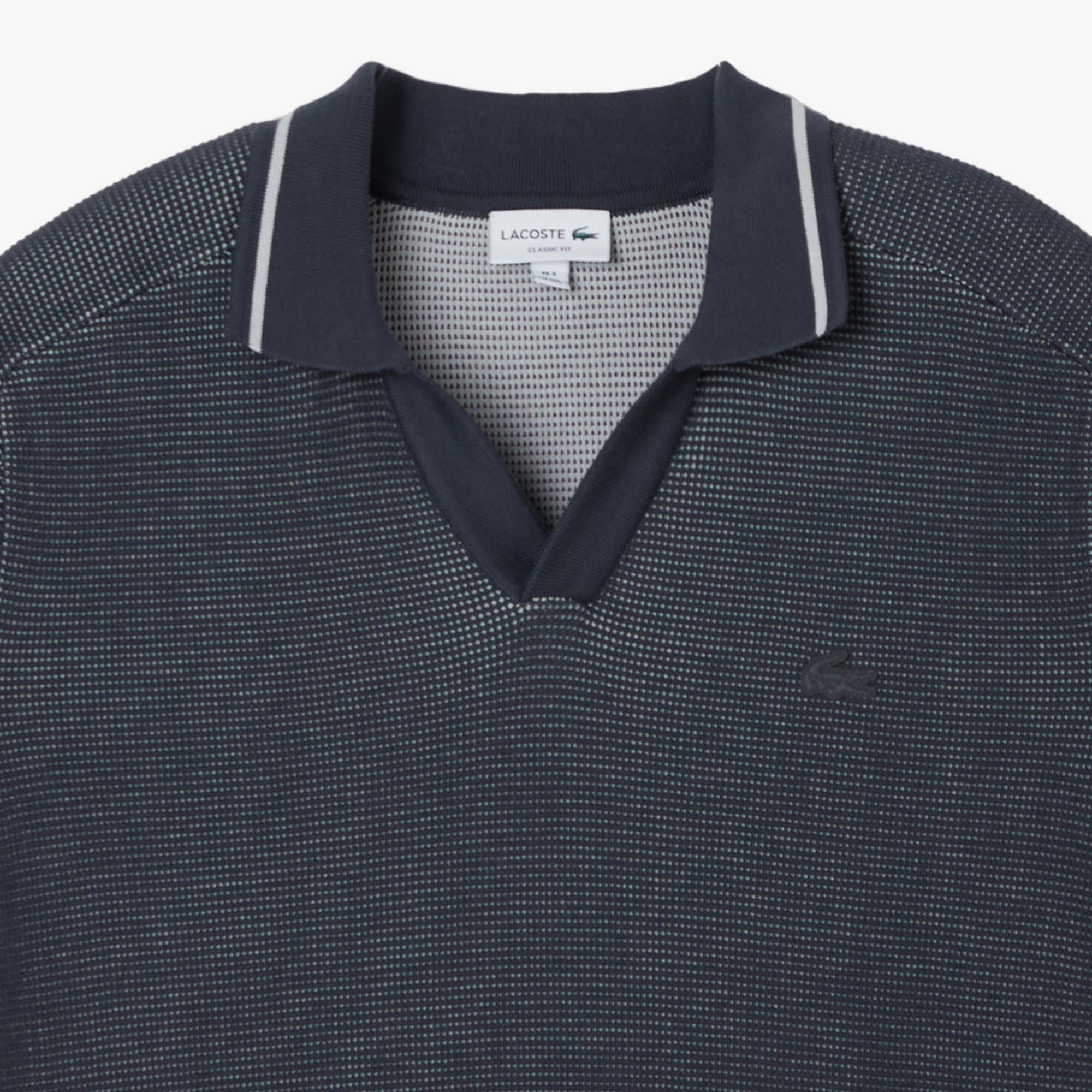 Lacoste Erkek Classic Fit Kısa Kollu Polo Yaka Koyu Gri Triko görsel 4
