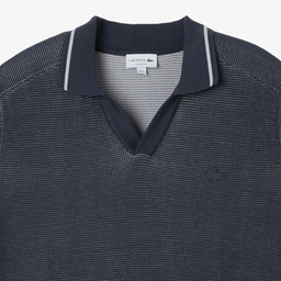 Erkek Classic Fit Kısa Kollu Polo Yaka Koyu Gri Triko Gri