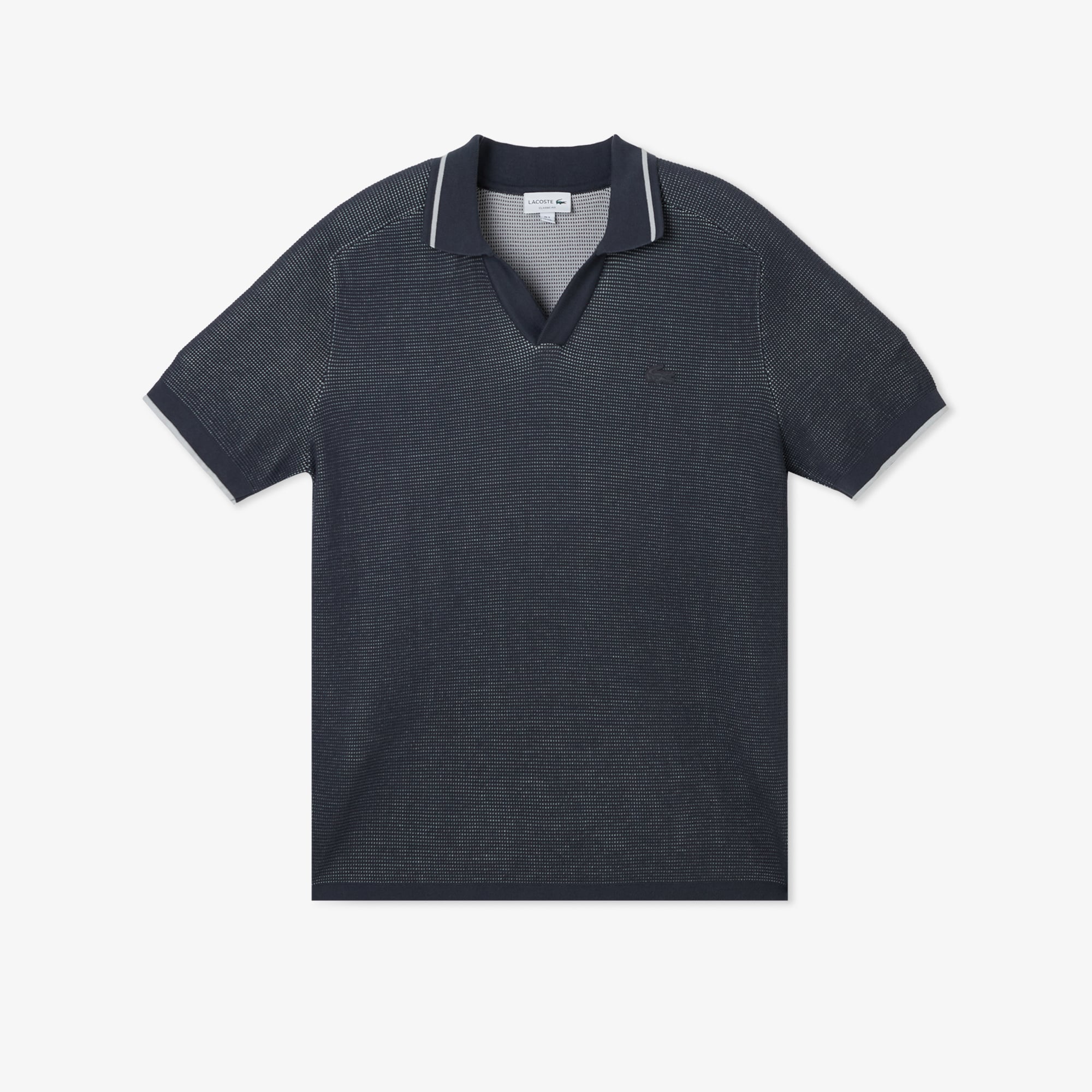 Lacoste Erkek Classic Fit Kısa Kollu Polo Yaka Koyu Gri Triko görsel 3