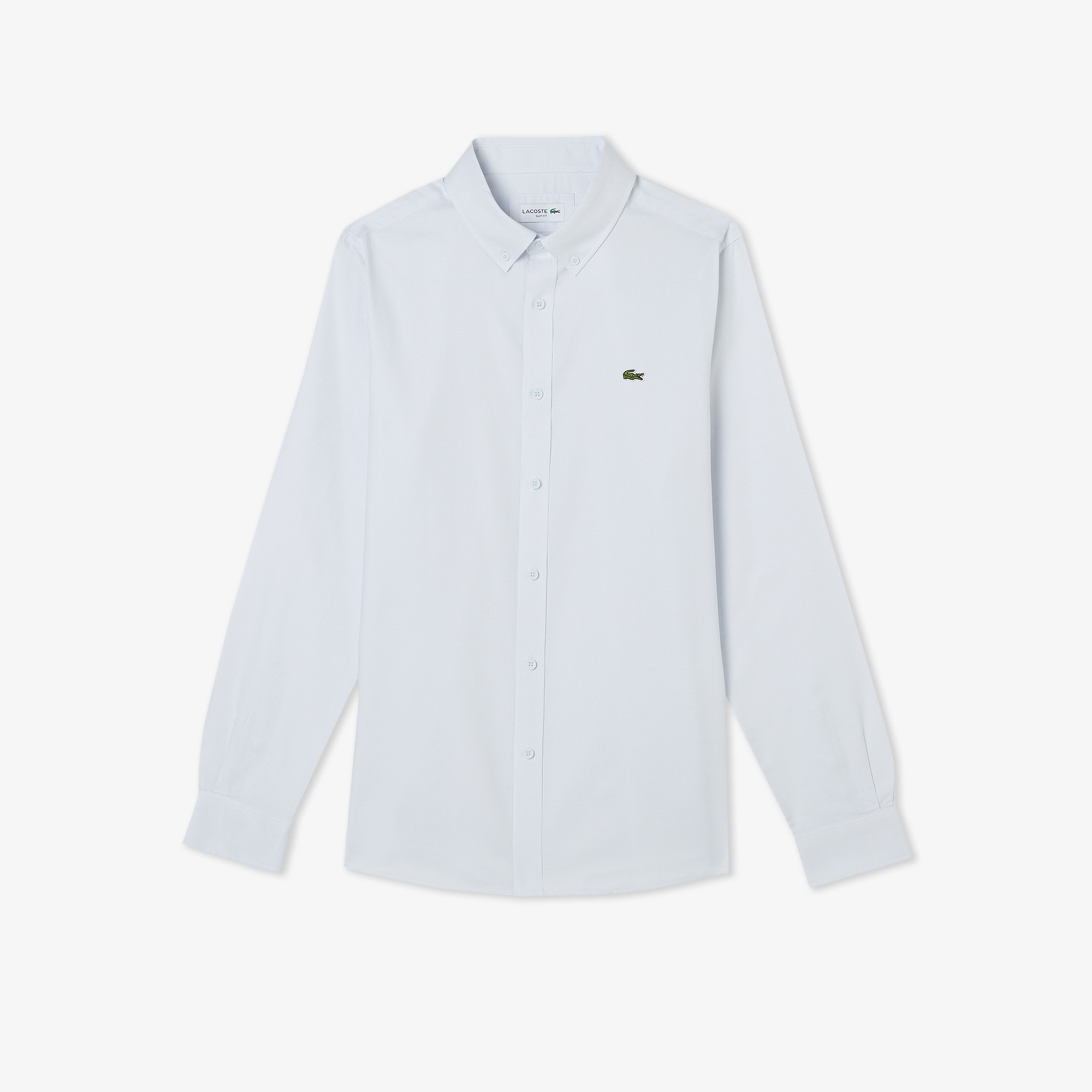 Lacoste Erkek Slim Fit Düğmeli Yaka Açık Mavi Gömlek görsel 3