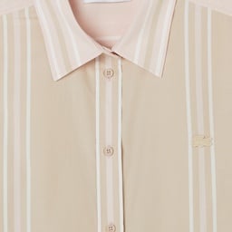 Kadın Regular Fit Renk Bloklu Bej Gömlek Bej