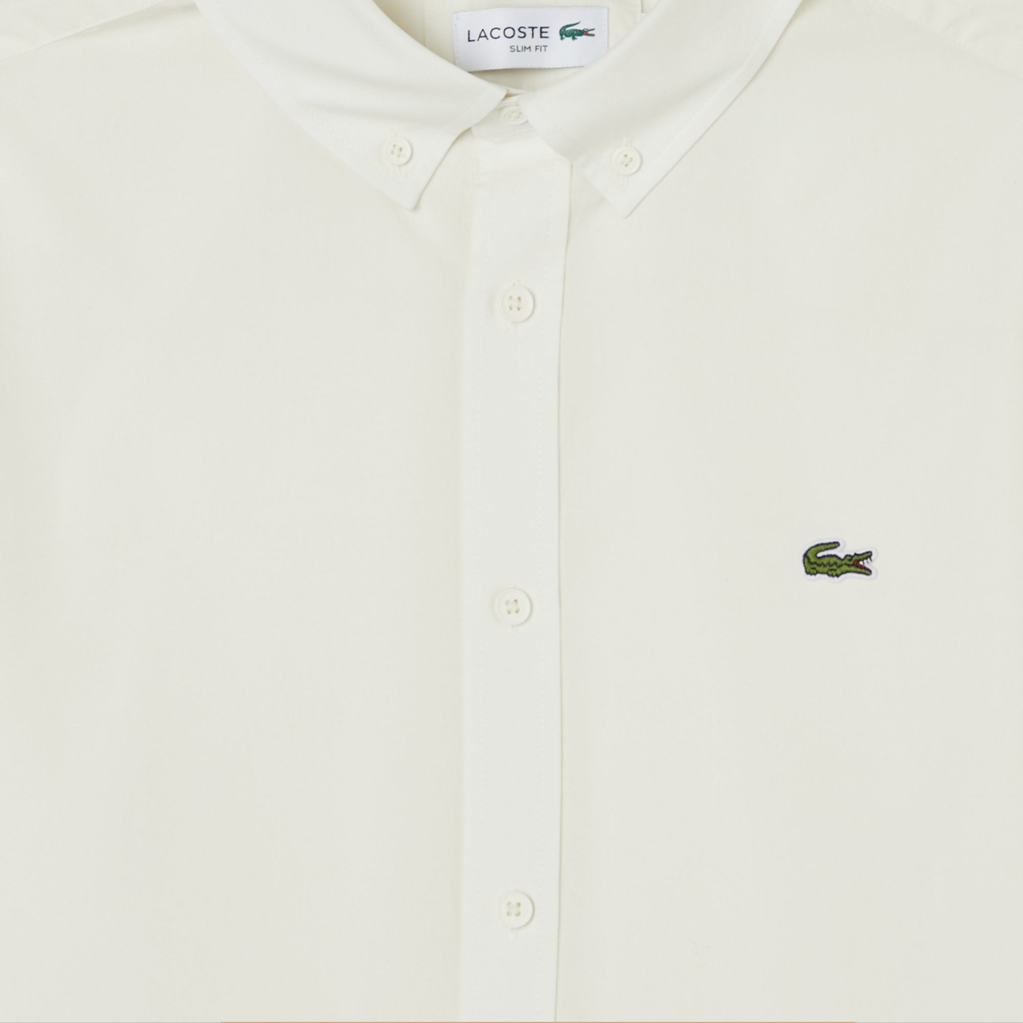 Lacoste Erkek Slim Fit Krem Gömlek görsel 4