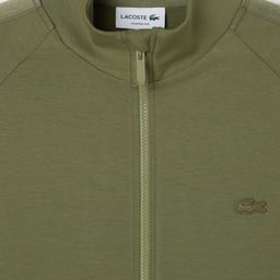 Erkek Classic Fit Dik Yaka Haki Sweatshirt Yeşil